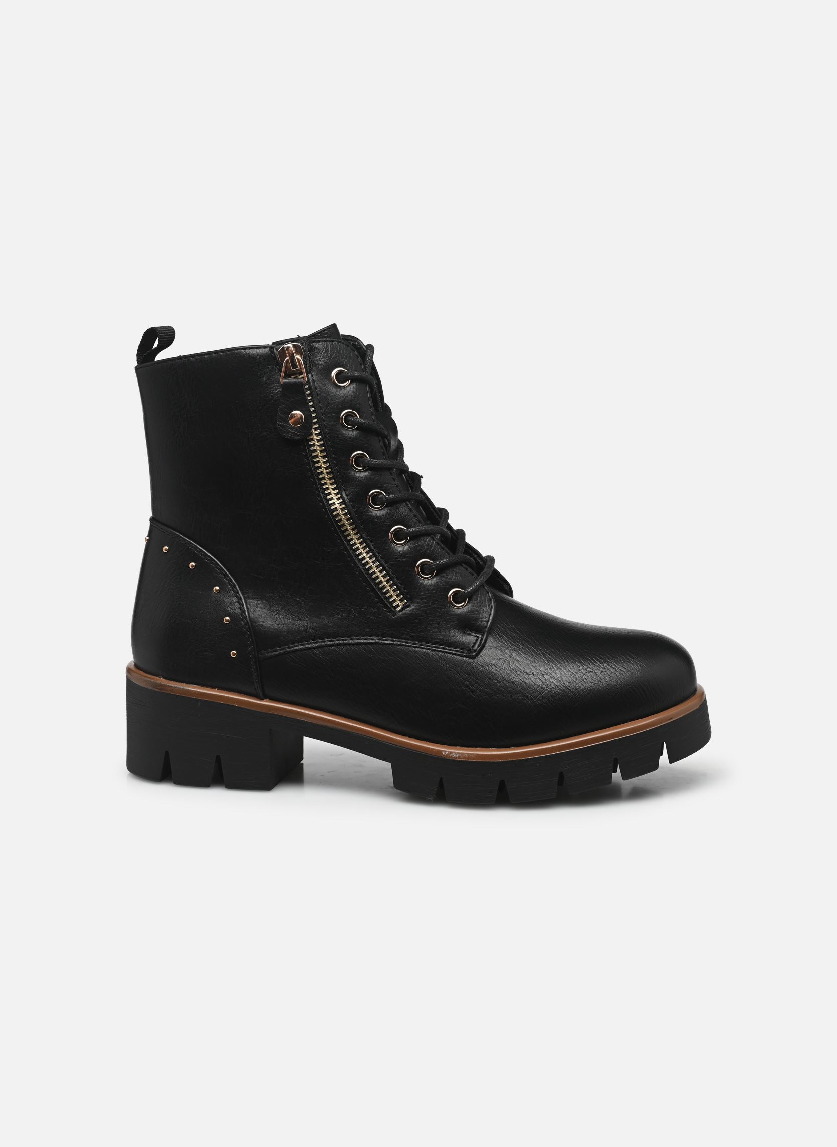 Bottines à lacets TDF5126 femme noir Divine Factory Bottines à lacets TDF5126 femme noir Noir
