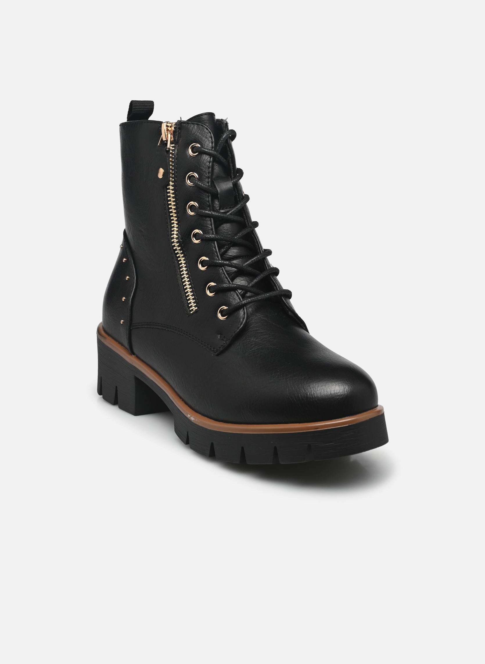 Bottines à lacets TDF5126 femme noir Divine Factory Bottines à lacets TDF5126 femme noir Noir