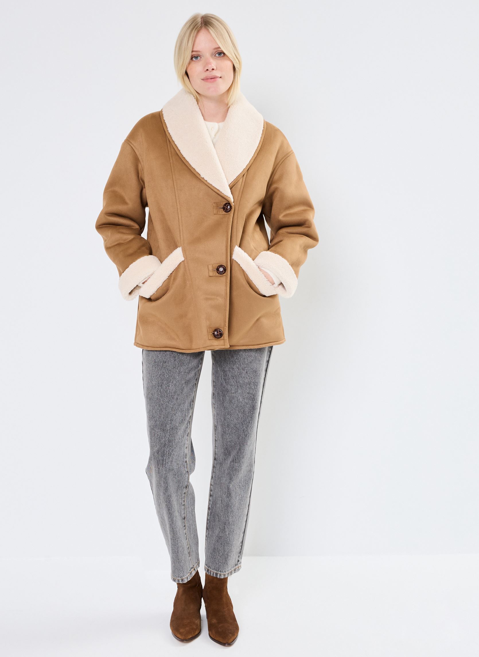 Manteaux GAPLAINE femme marron Georgia Rose Manteaux GAPLAINE femme marron BROWN SUGAR