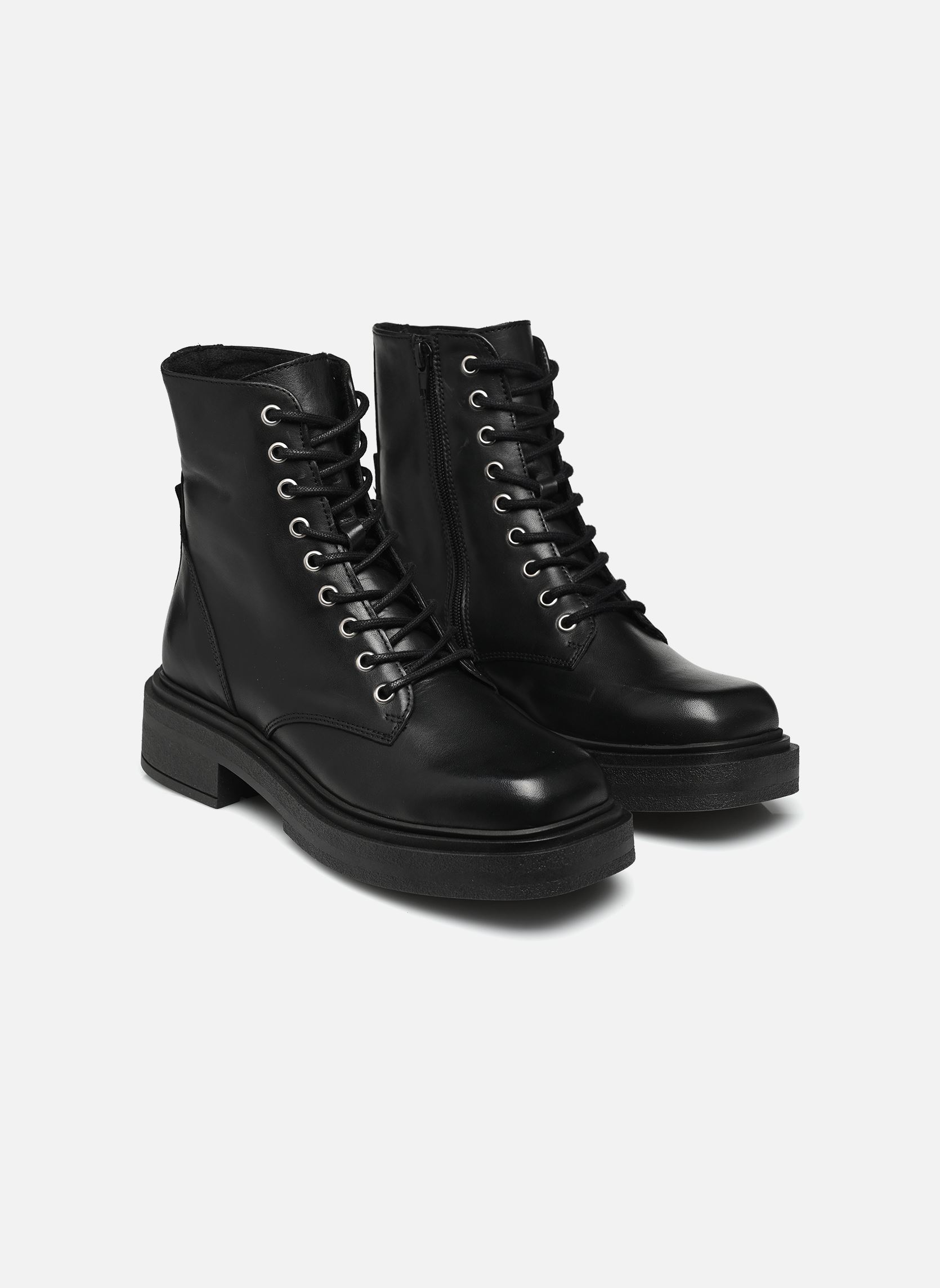 Bottines à lacets Chiney femme noir Steve Madden Bottines à lacets Chiney femme noir Black leather
