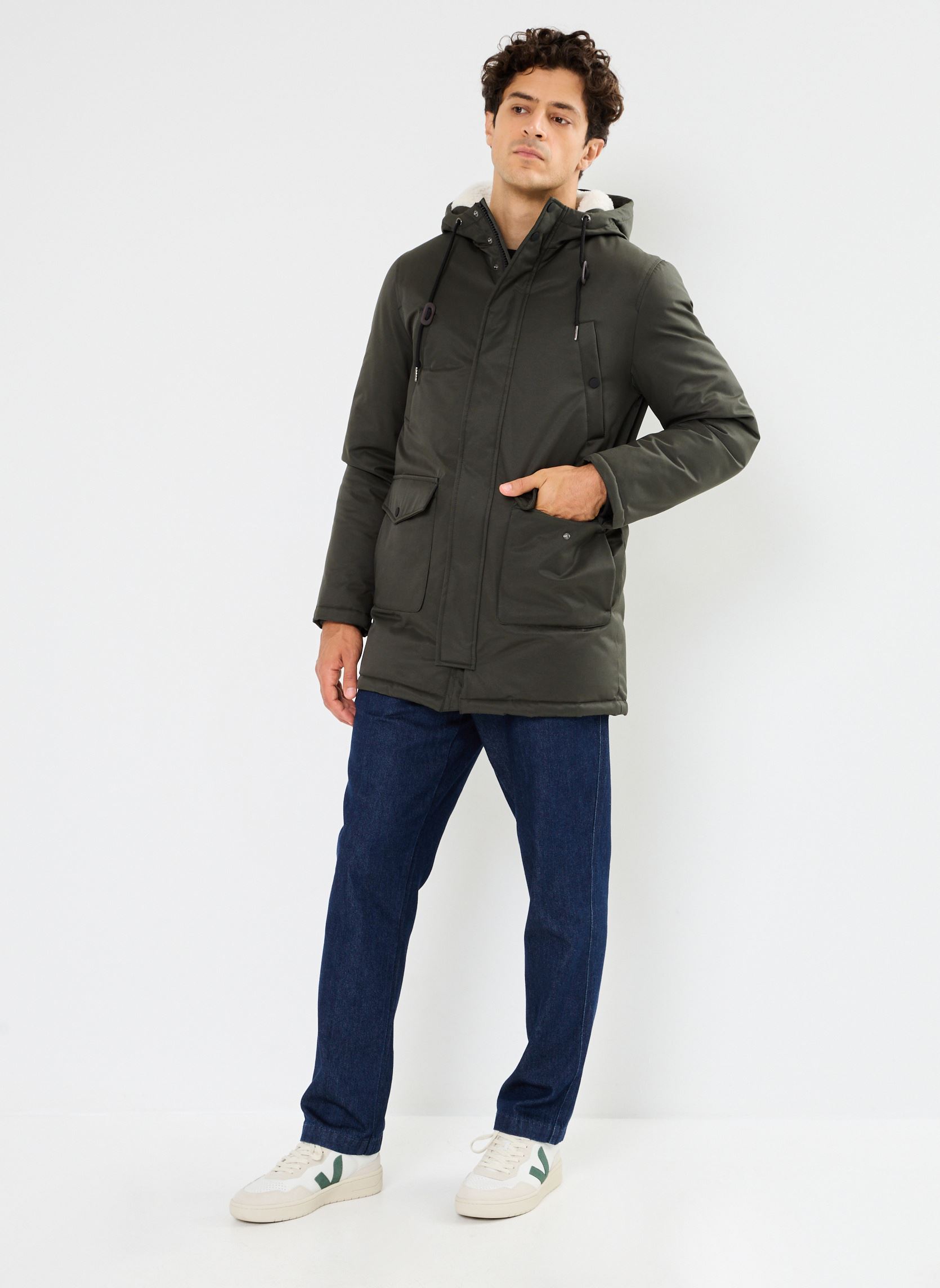 Winterjas GROENLAND parka heren groen MADE BY Winterjas GROENLAND parka heren groen Peat