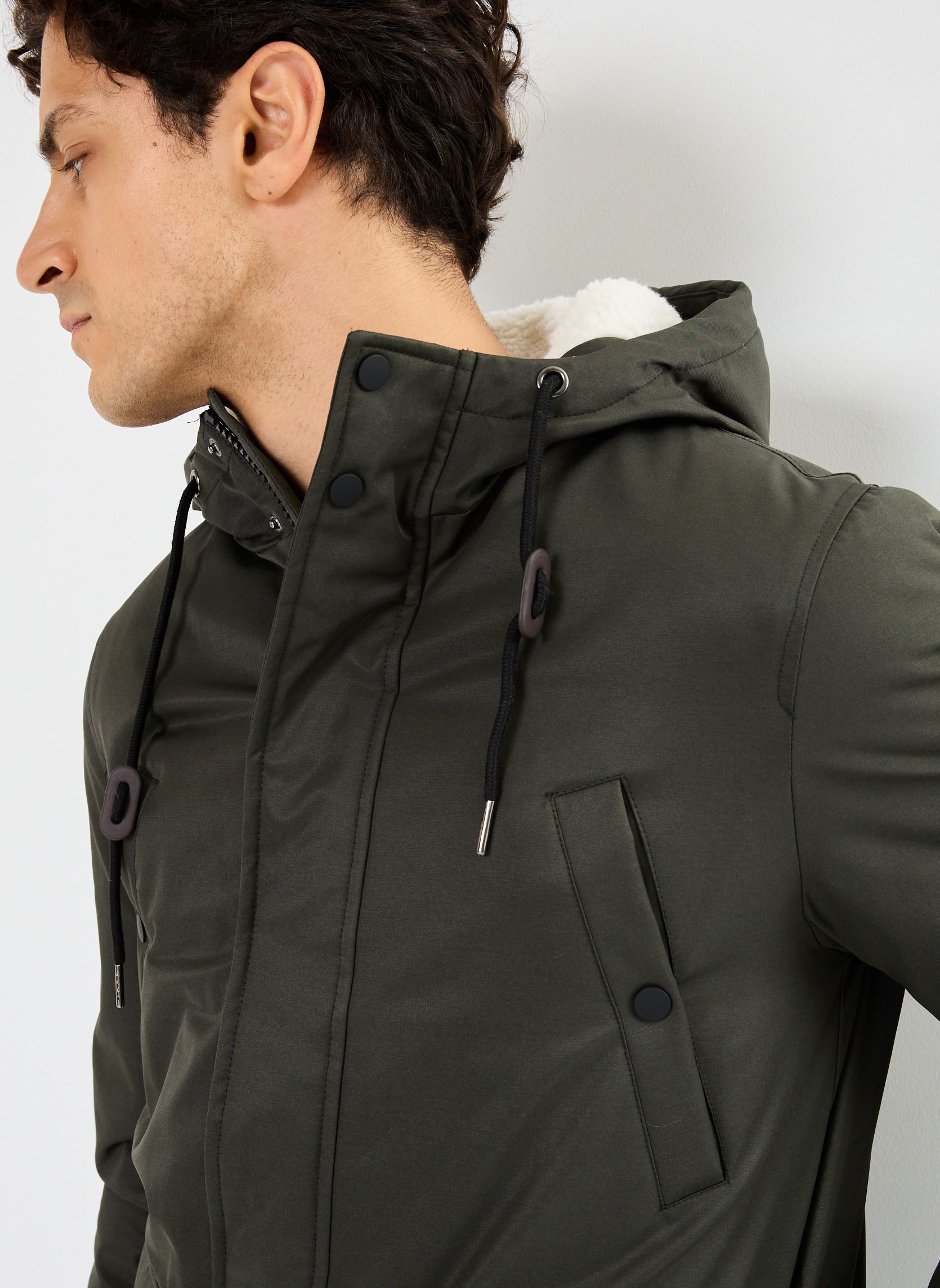 Winterjas GROENLAND parka heren groen MADE BY Winterjas GROENLAND parka heren groen Peat