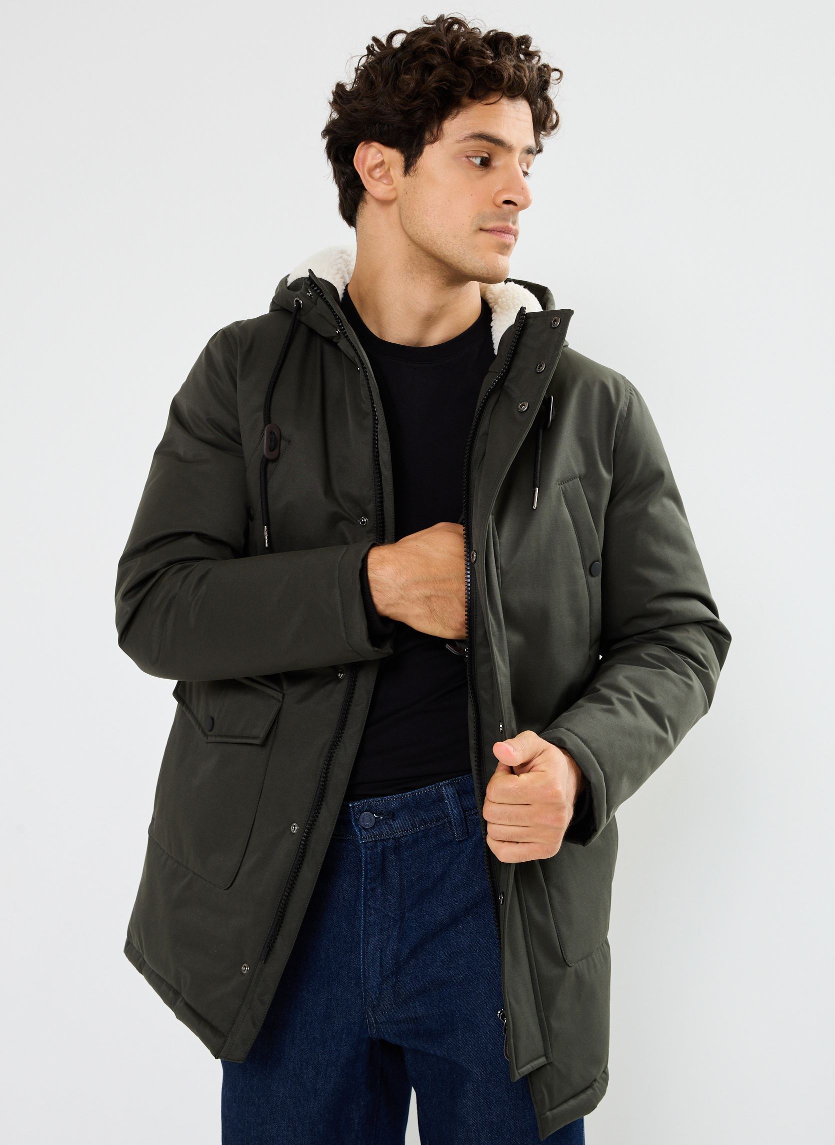 Winterjas GROENLAND parka heren groen MADE BY Winterjas GROENLAND parka heren groen Peat