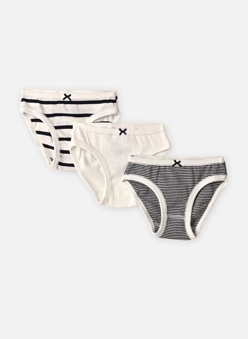 Petit Bateau Culottes Lot de 3 Culottes Rayées fille blanc