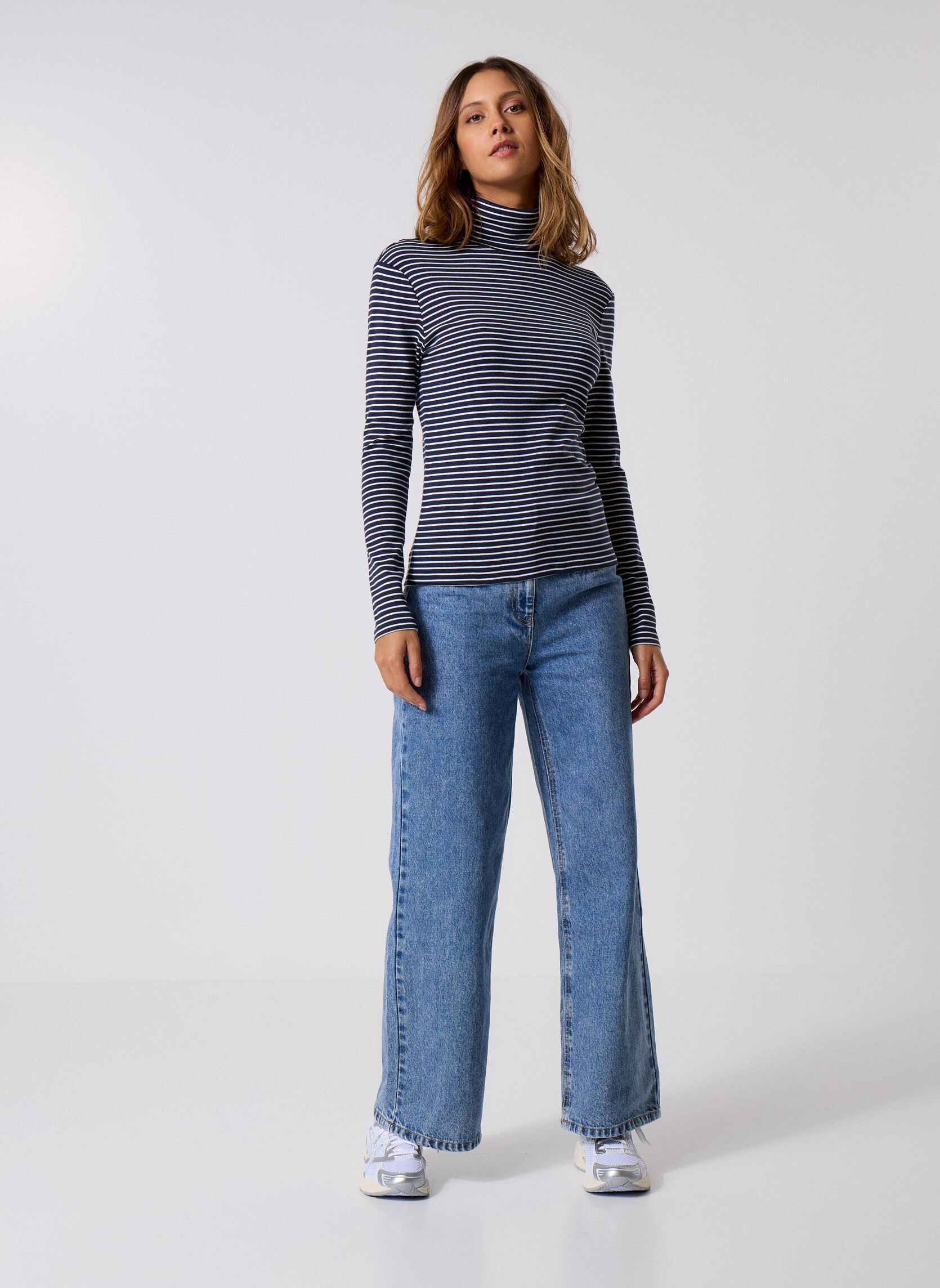 Tee-shirts manches longues Tee-Shirt L'Iconique Col Roulé En Coton femme bleu Petit Bateau Tee-shirts manches longues Tee-Shirt L'Iconique Col Roulé En Coton femme bleu SMOKINGMARSHMALLOW