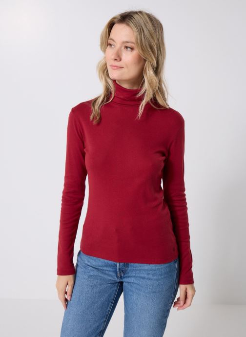 Petit Bateau Tee-shirts manches longues Tee-Shirt L'Iconique Col Roulé En Coton femme rouge