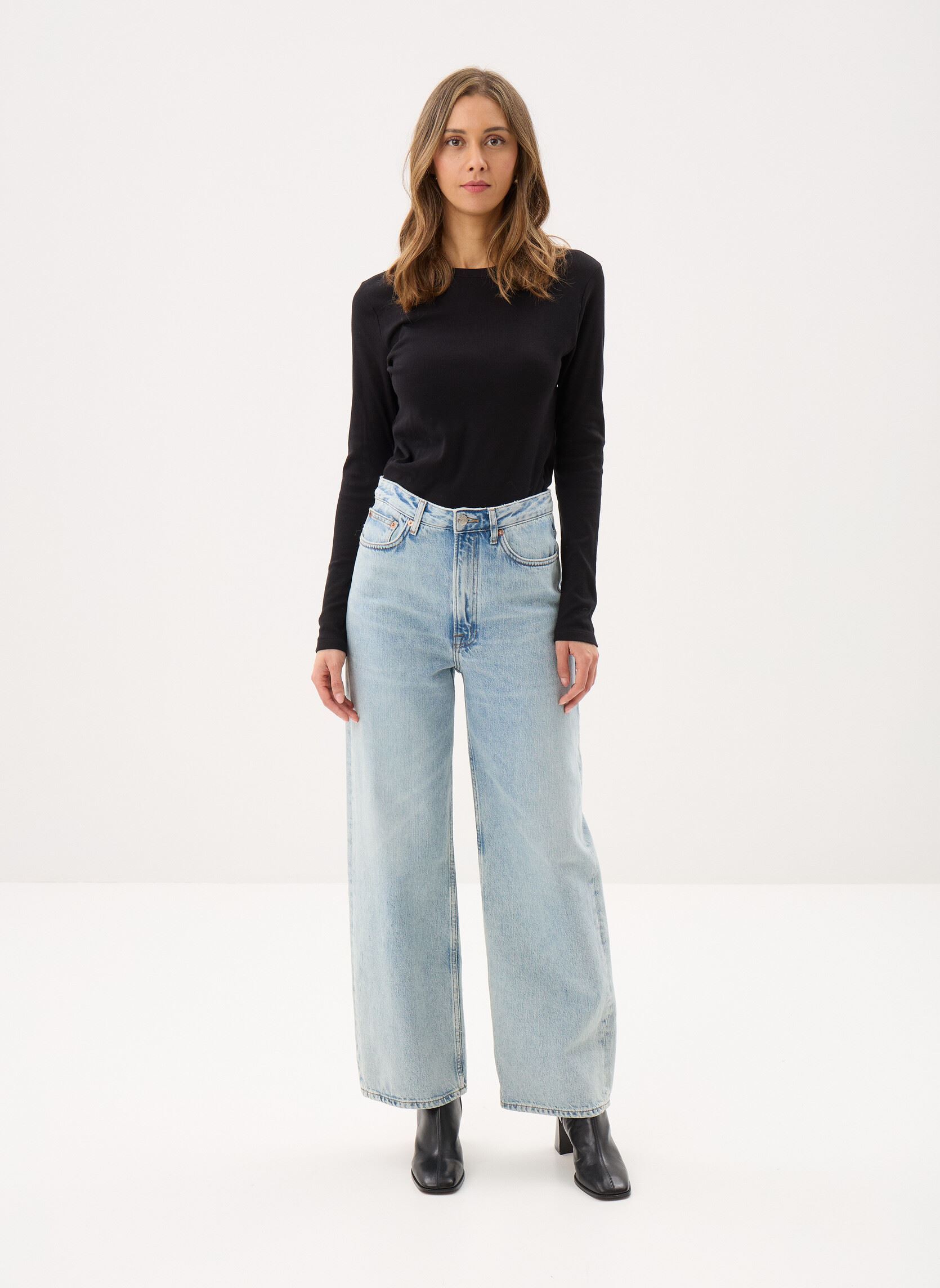 Tee-shirts manches longues T-shirt l'iconique manches longues col r femme noir Petit Bateau Tee-shirts manches longues T-shirt l'iconique manches longues col r femme noir BLACK
