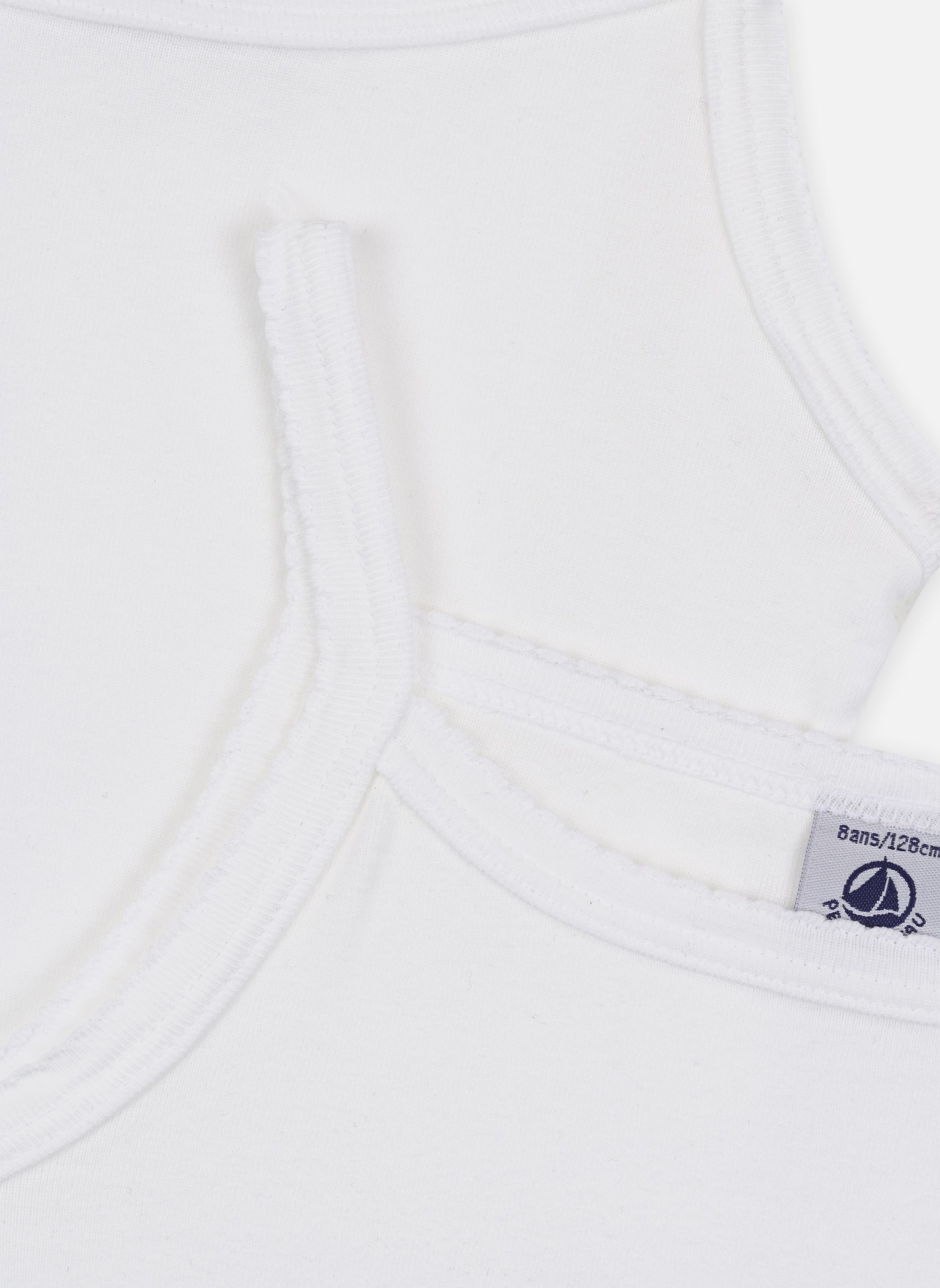 Tanktops Lot de 2 chemises à bretelles mädchen weiß Petit Bateau Tanktops Lot de 2 chemises à bretelles mädchen weiß VARIANTE 1