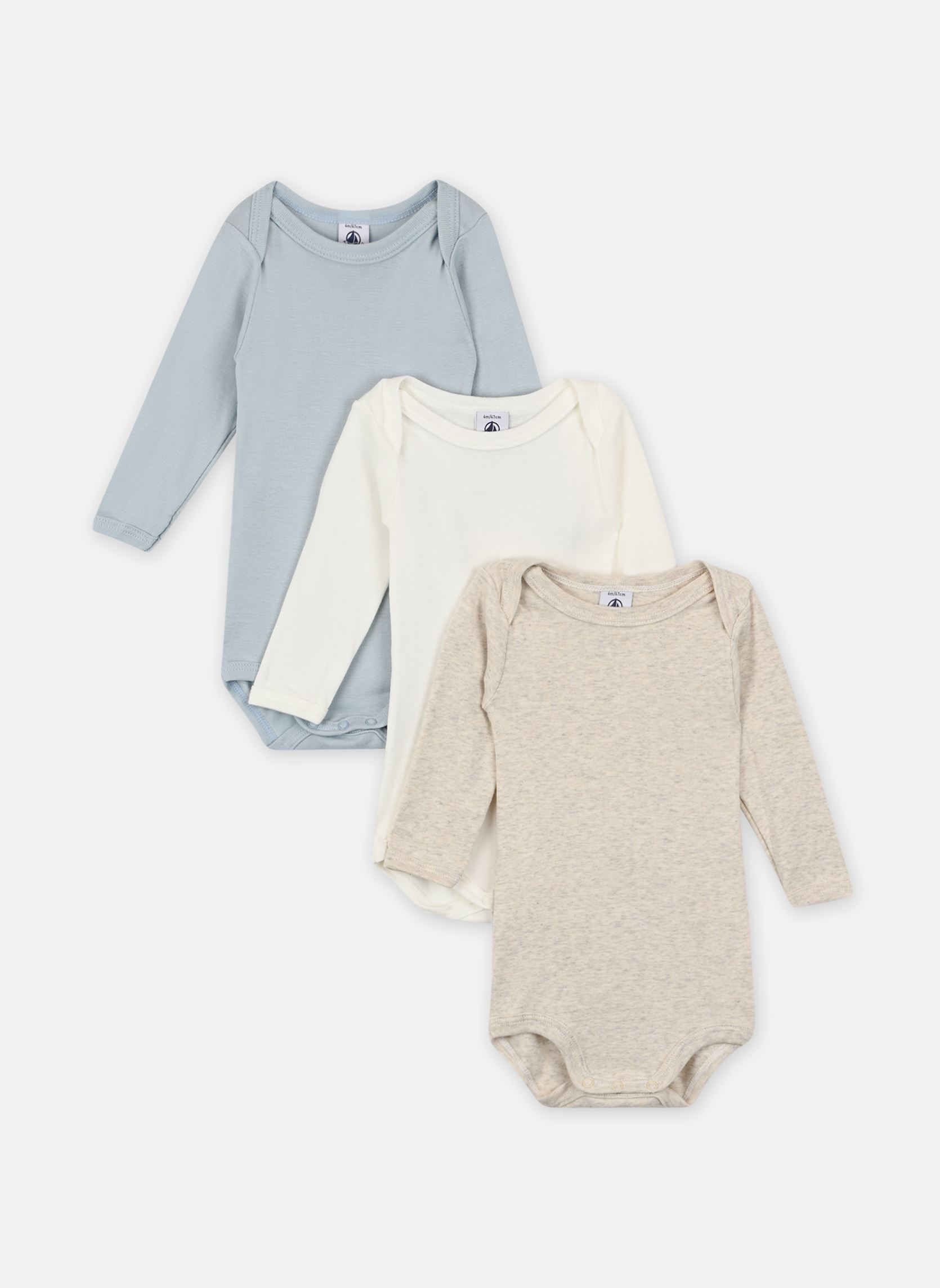 Vêtements Petit Bateau 3 Bodies US ML A0BG200 pour Accessoires