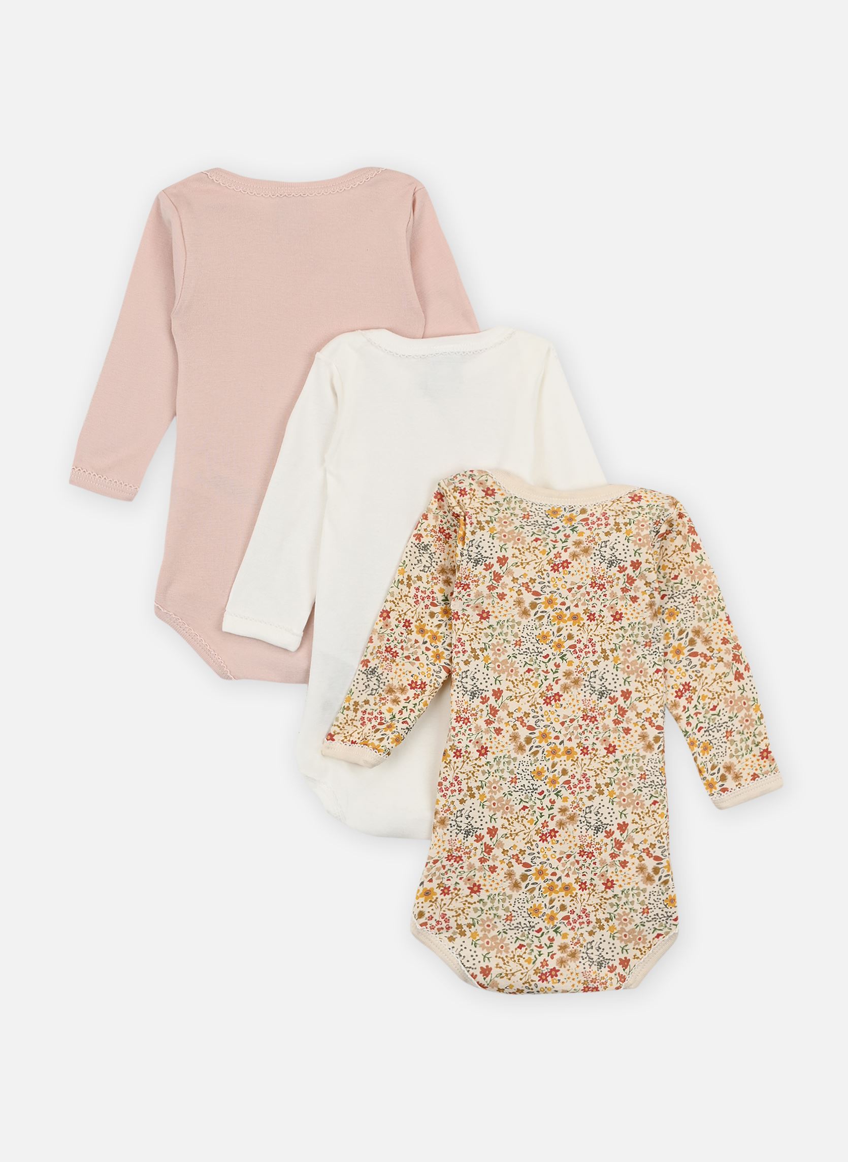 Lots de bodies 3 Bodies US ML A0BRG00 fille multicolore Petit Bateau Lots de bodies 3 Bodies US ML A0BRG00 fille multicolore VARIANTE 1
