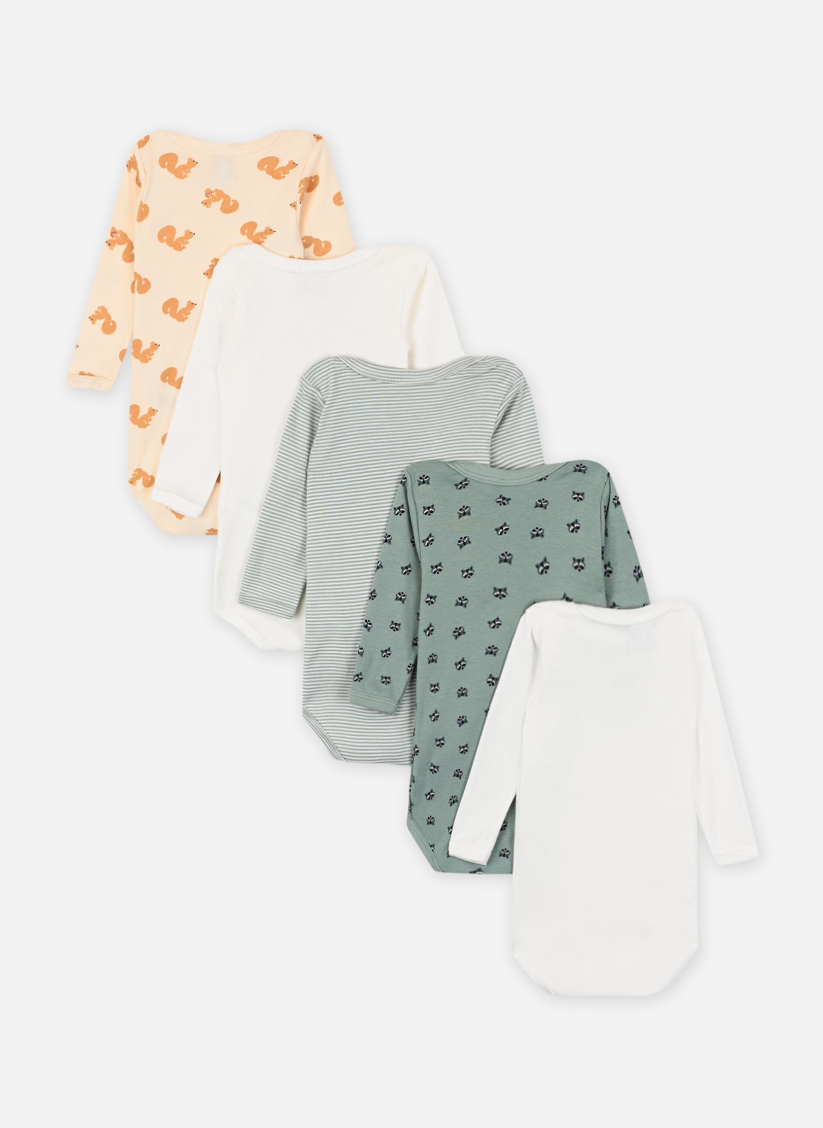 Lots de bodies 5 Bodies US ML A0BGN00 multicolore Petit Bateau Lots de bodies 5 Bodies US ML A0BGN00 multicolore VARIANTE 1