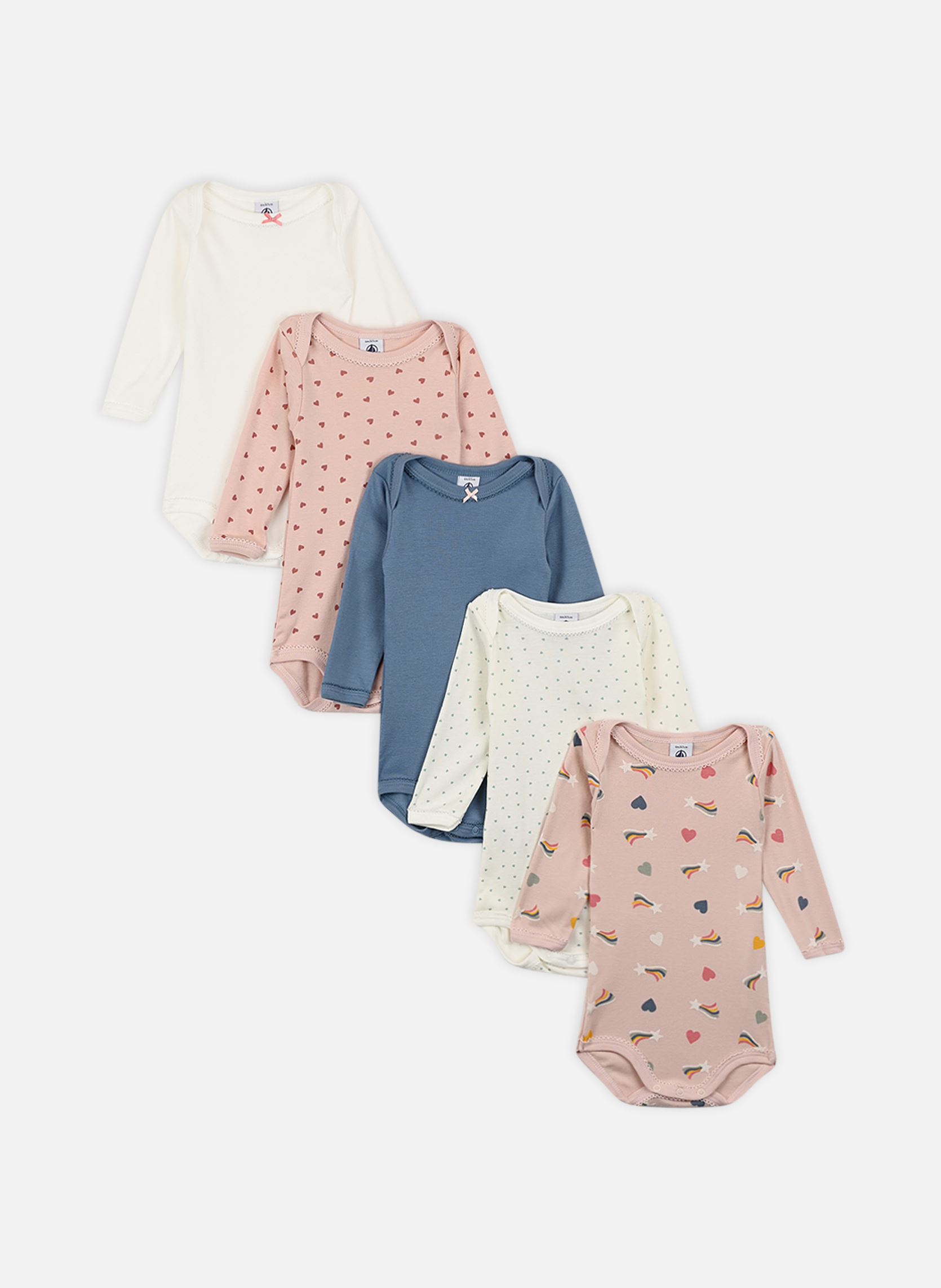 Vêtements Petit Bateau 5 Bodies US ML A0BGV00 pour Accessoires