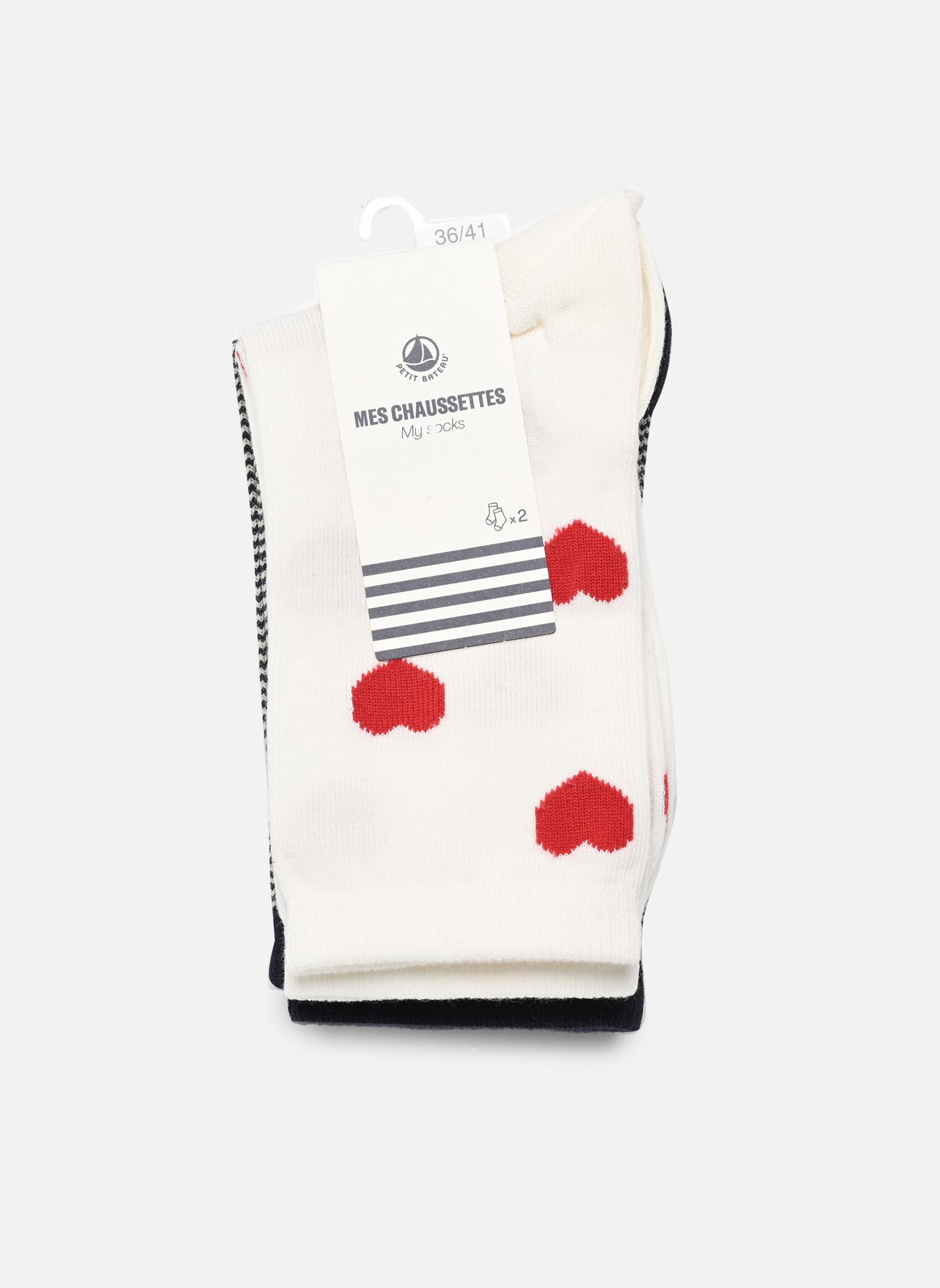 Socken 2 Paires Chaussettes A0B2C01 damen weiß Petit Bateau Socken 2 Paires Chaussettes A0B2C01 damen weiß Variante 1