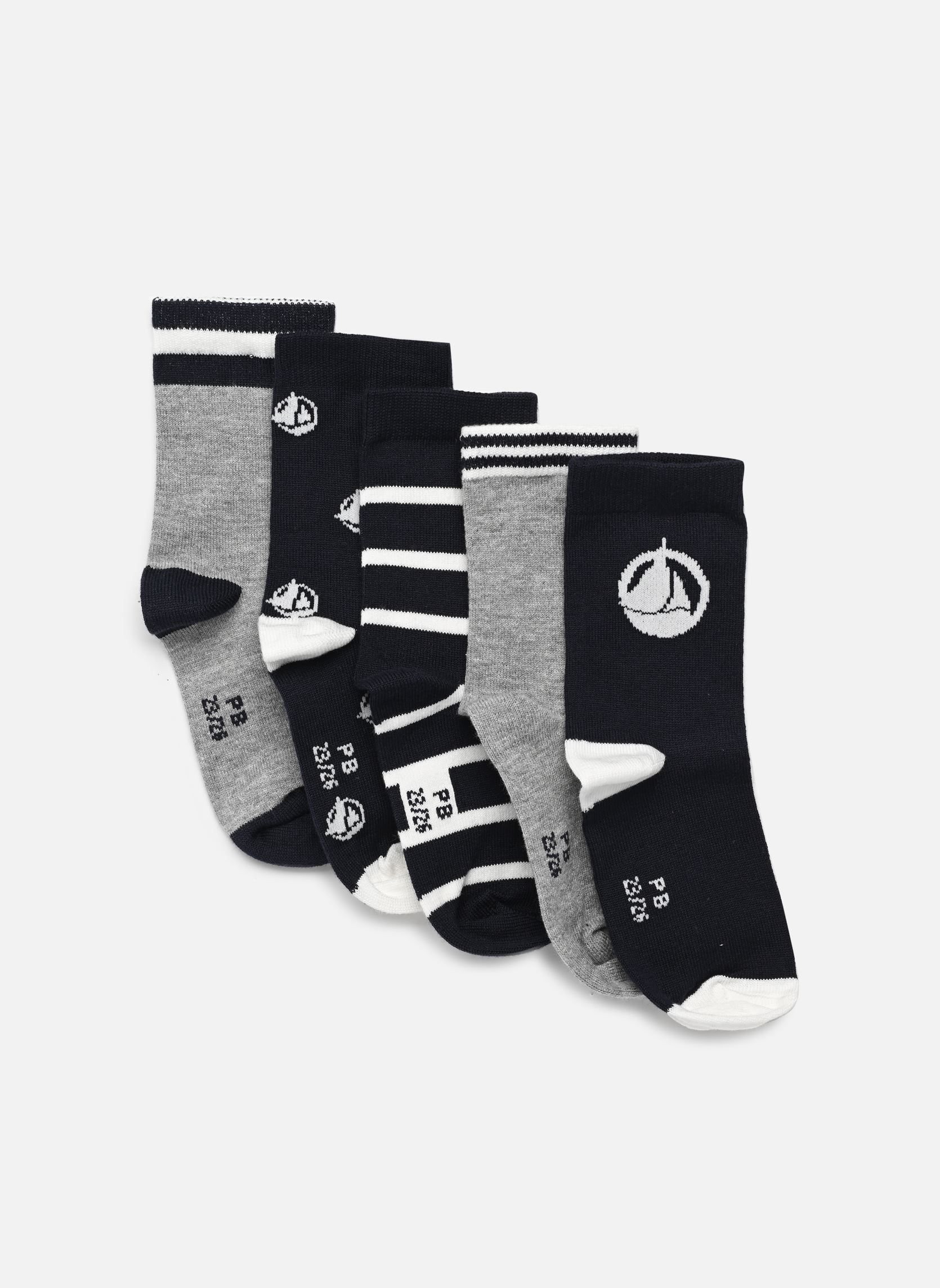 Chaussettes Lot De 5 Paires De Chaussettes Garçon garçon blanc Petit Bateau Chaussettes Lot De 5 Paires De Chaussettes Garçon garçon blanc VARIANTE 1