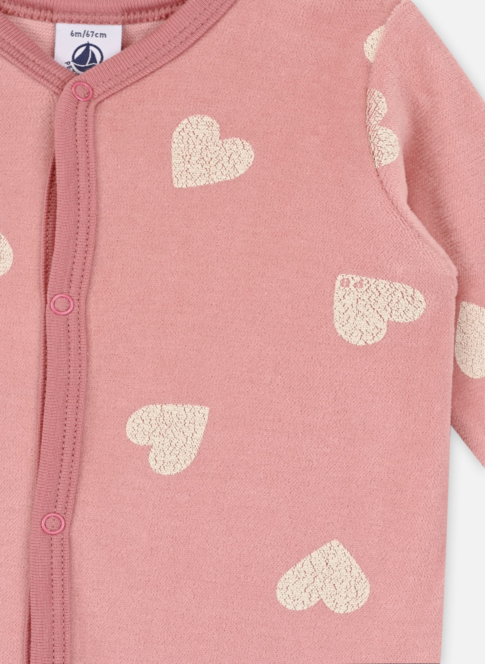 Pyjamas et Grenouillères Tralala fille rose Petit Bateau Pyjamas et Grenouillères Tralala fille rose ROSEWOOD/MARSHMALLOW