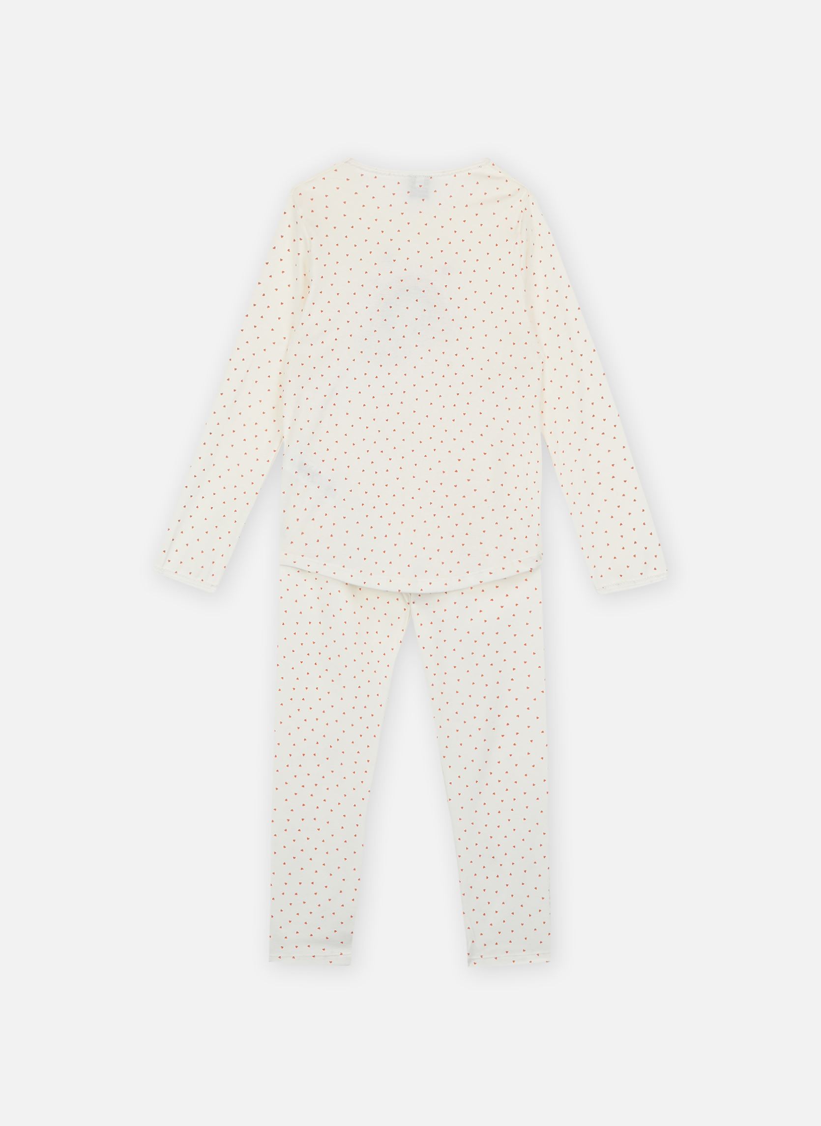Ensembles de pyjamas Take fille blanc Petit Bateau Ensembles de pyjamas Take fille blanc Marshmallow/Papaye