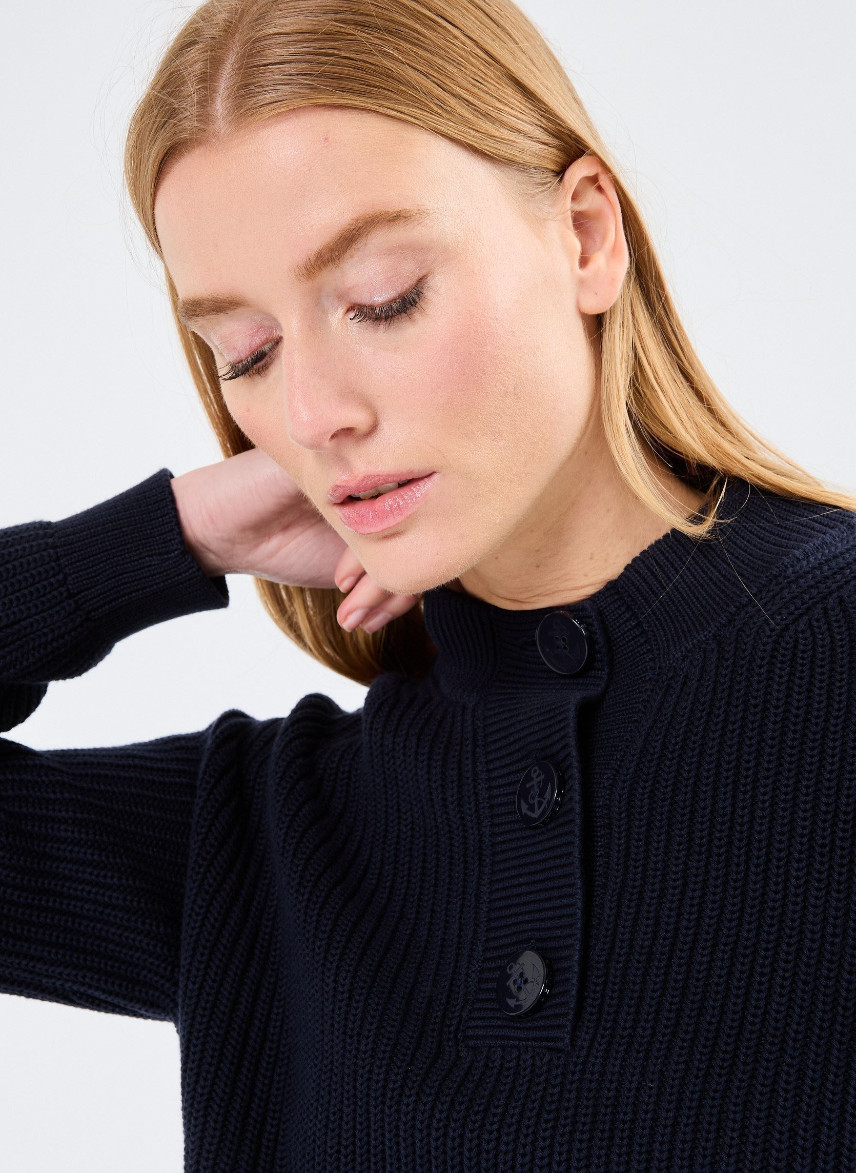 Truien Tess dames blauw Petit Bateau Truien Tess dames blauw Smoking