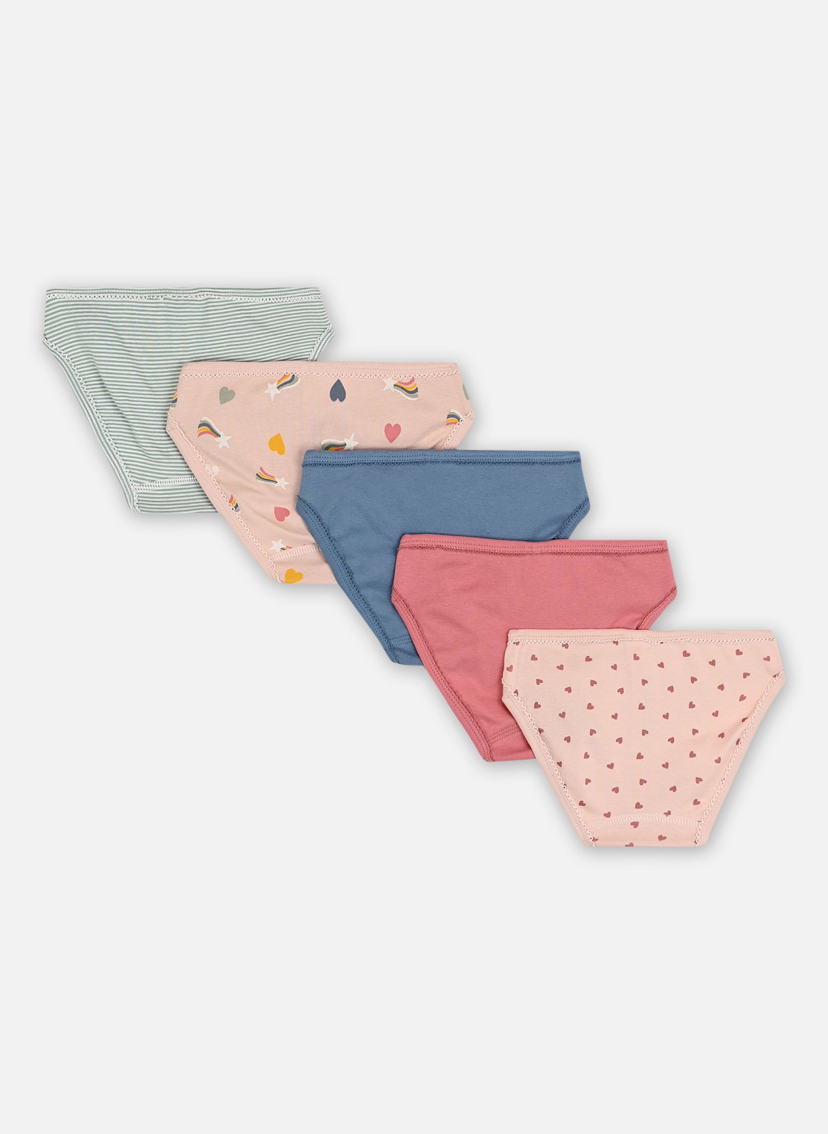 Paquete de ropa interior 5 Culottes A0BGK00 niña multicolor Petit Bateau Paquete de ropa interior 5 Culottes A0BGK00 niña multicolor VARIANTE 1