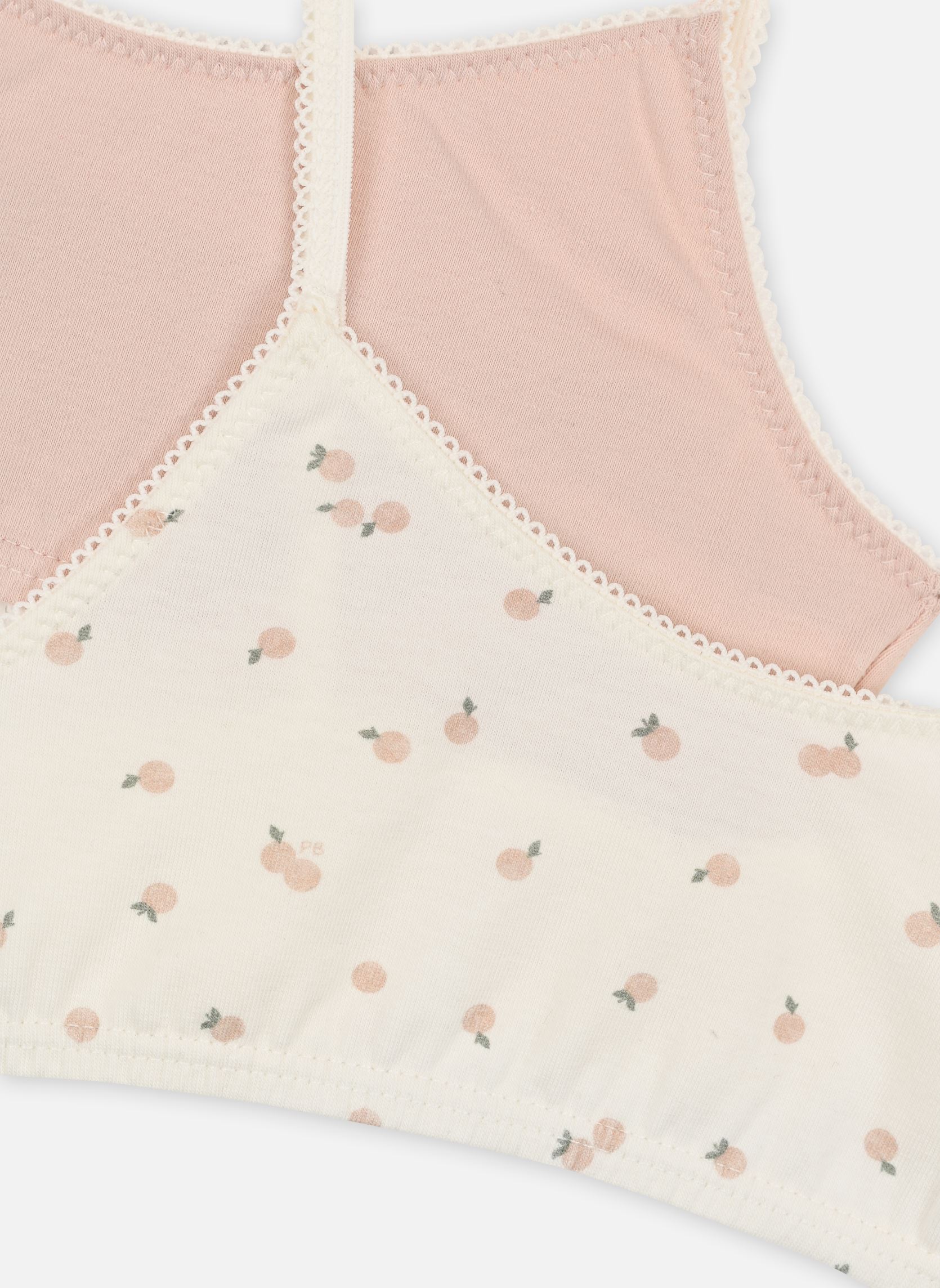 Brassières 2 Brassieres A0BGD00 fille blanc Petit Bateau Brassières 2 Brassieres A0BGD00 fille blanc Variante 1