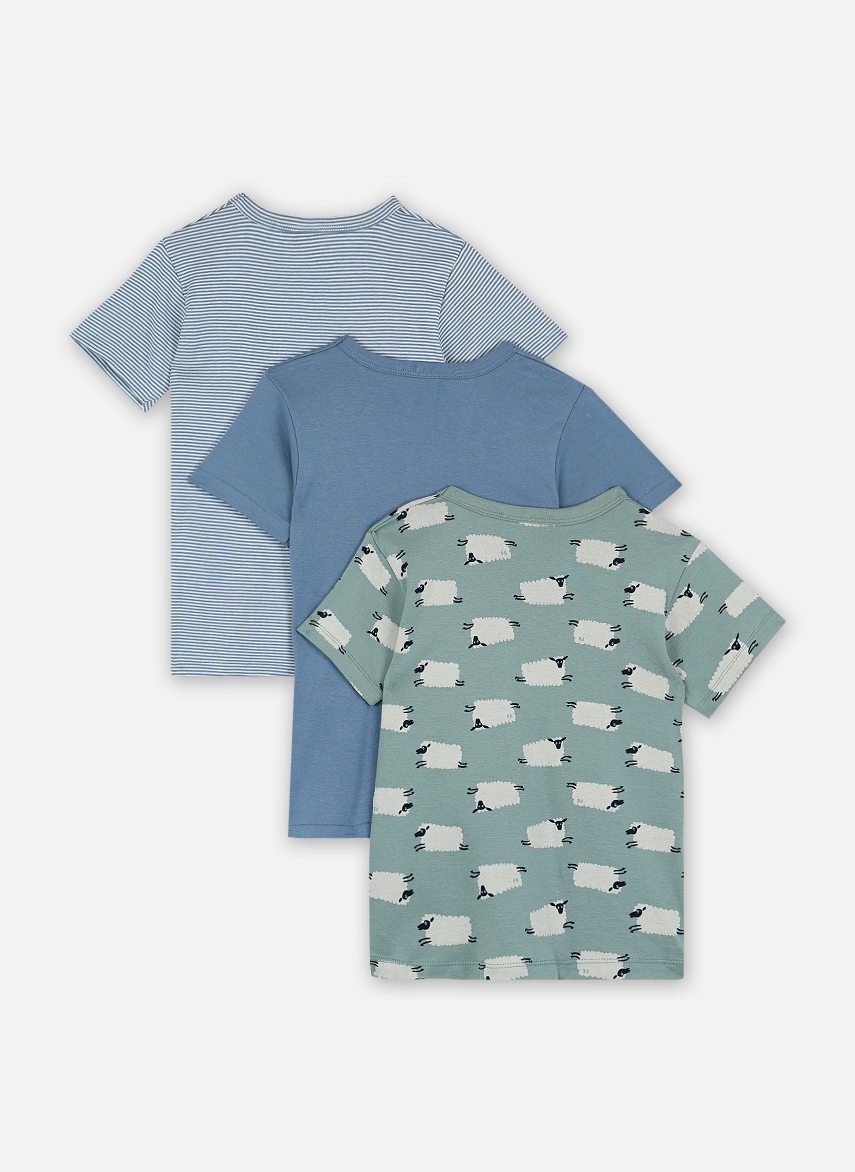 T-shirt a maniche corte 3 Tee Shirts MC A0BHO00 bambino multicolore Petit Bateau T-shirt a maniche corte 3 Tee Shirts MC A0BHO00 bambino multicolore VARIANTE 1