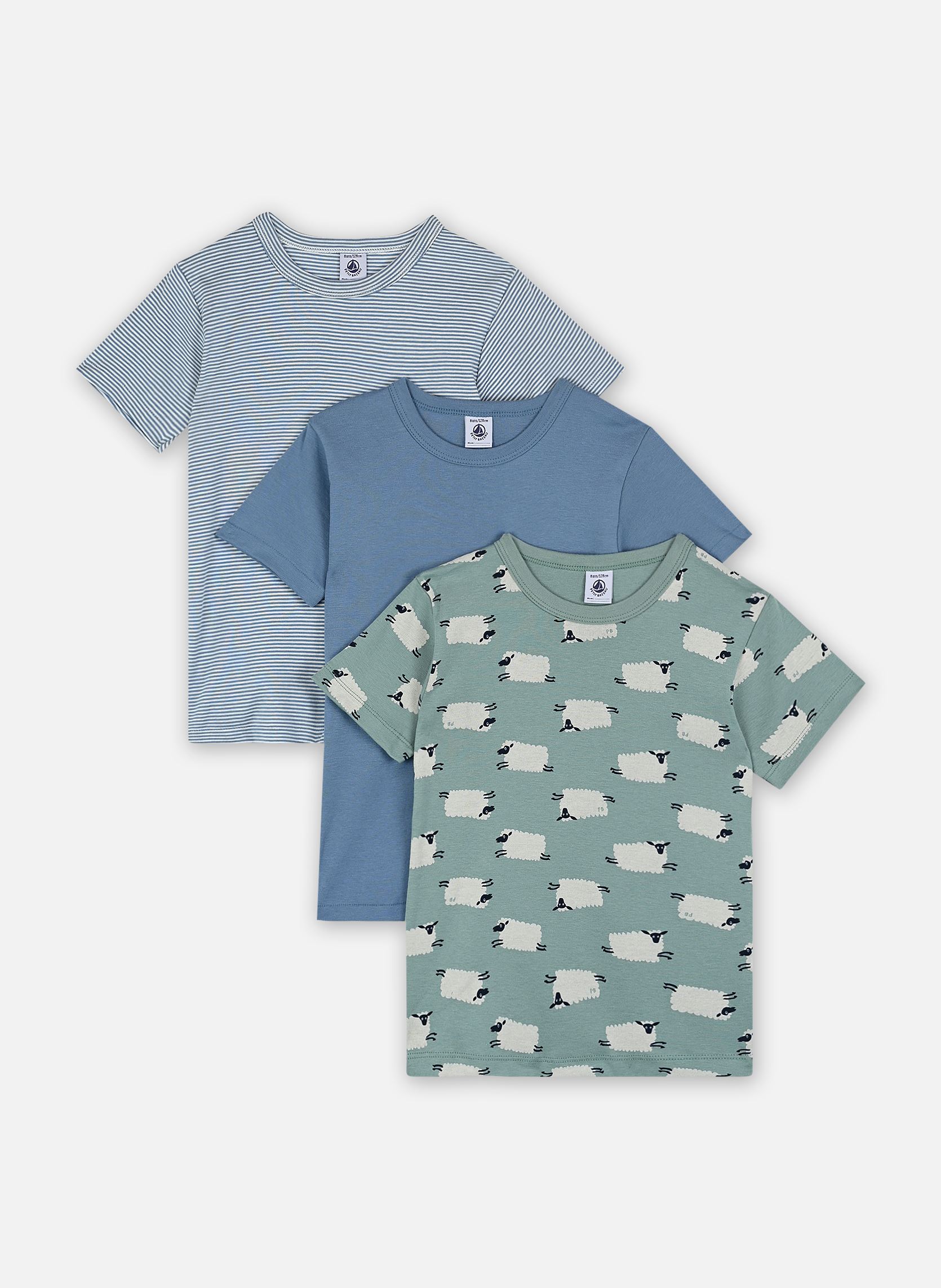Vêtements Petit Bateau 3 Tee Shirts MC A0BHO00 pour Accessoires