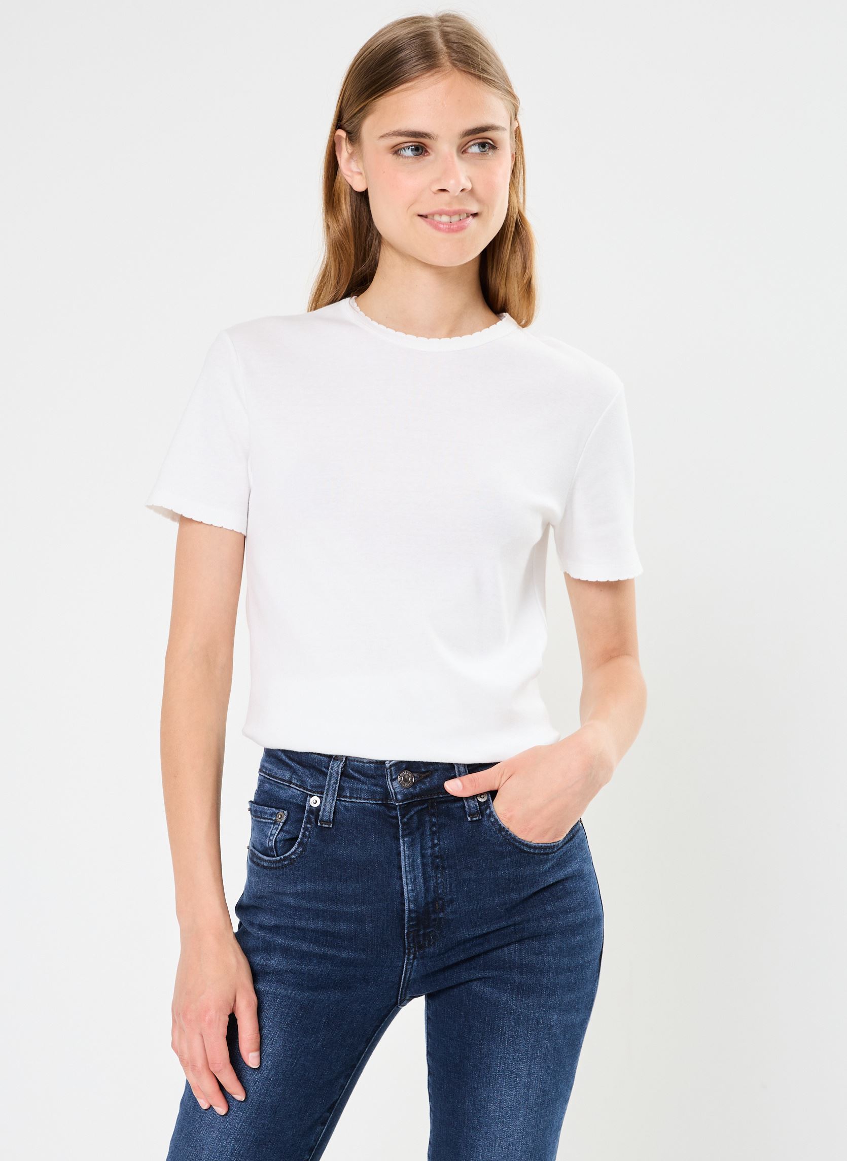Vêtements Petit Bateau T shirt 'iconique manches courtes col rond Point Cocotte pour Accessoires