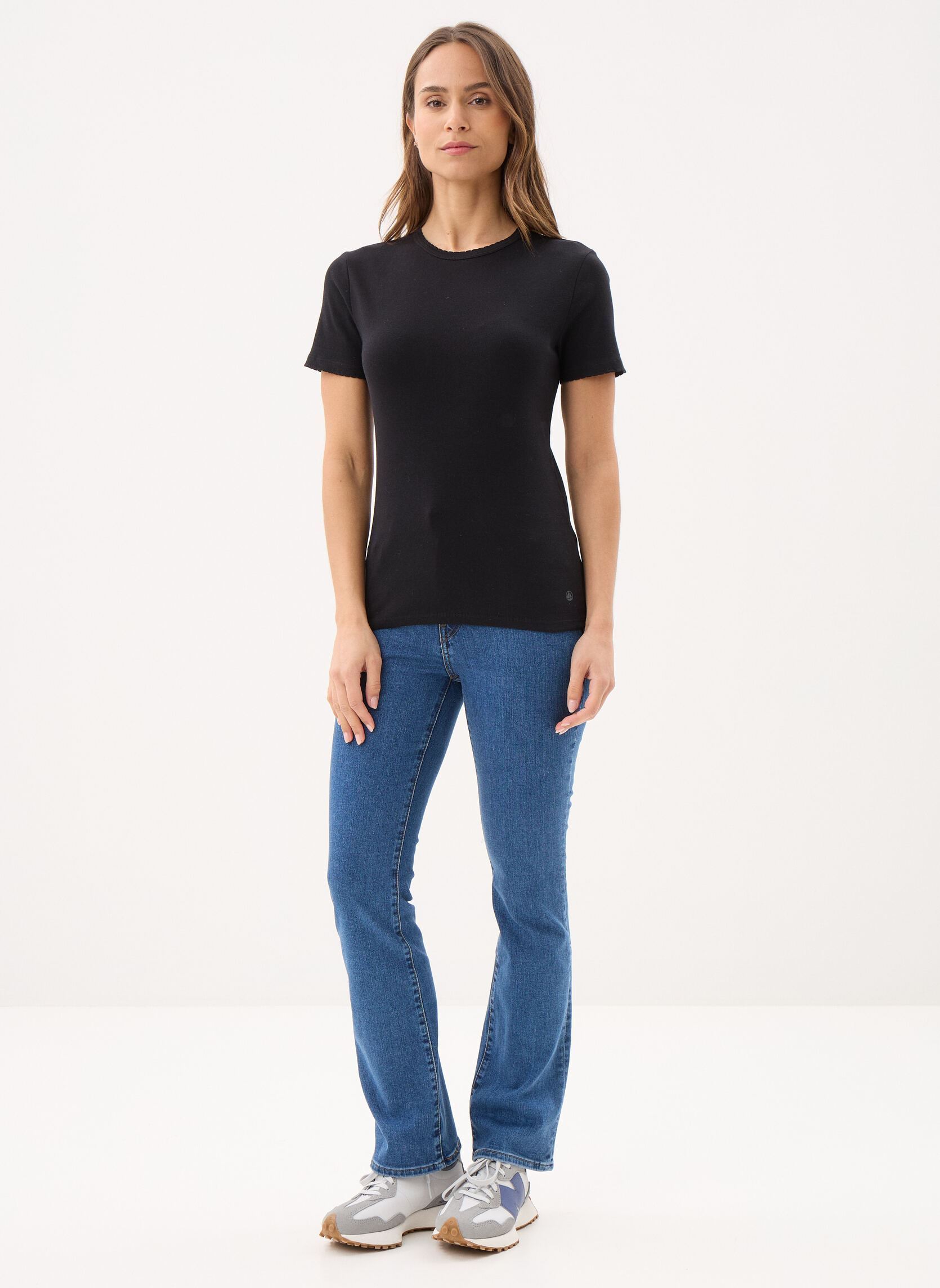 Tee-shirts manches courtes T-shirt l'iconique manches courtes col r femme noir Petit Bateau Tee-shirts manches courtes T-shirt l'iconique manches courtes col r femme noir BLACK