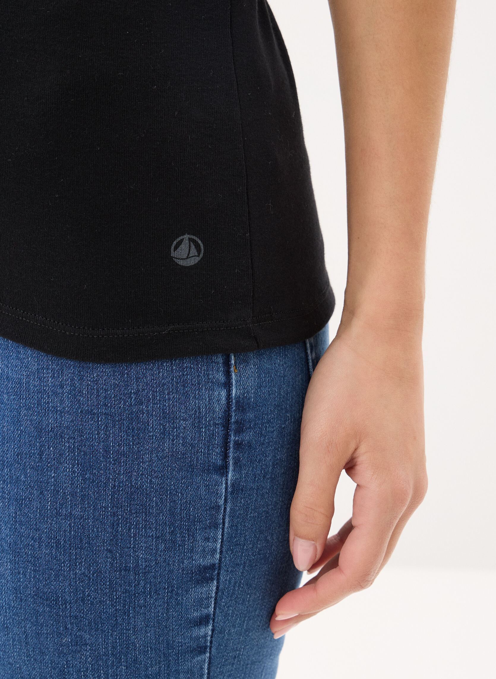 Tee-shirts manches courtes T-shirt l'iconique manches courtes col r femme noir Petit Bateau Tee-shirts manches courtes T-shirt l'iconique manches courtes col r femme noir BLACK
