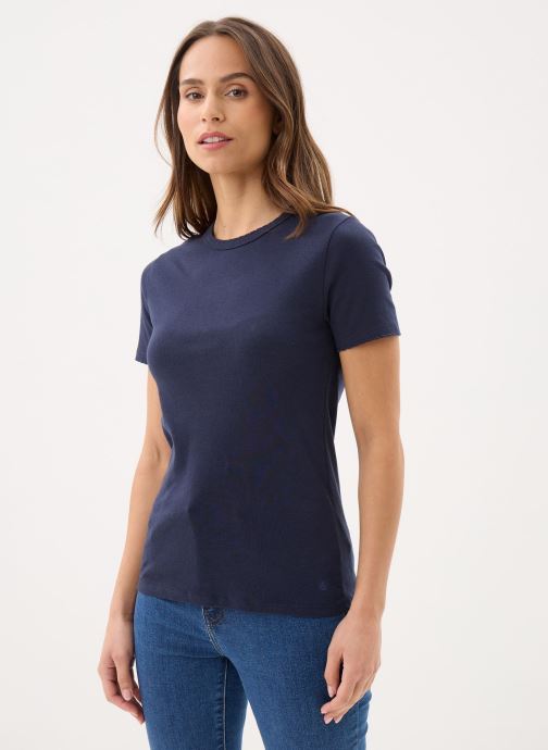 Petit Bateau Kurzarm-T-Shirts T-shirt l'iconique manches courtes col r damen blau