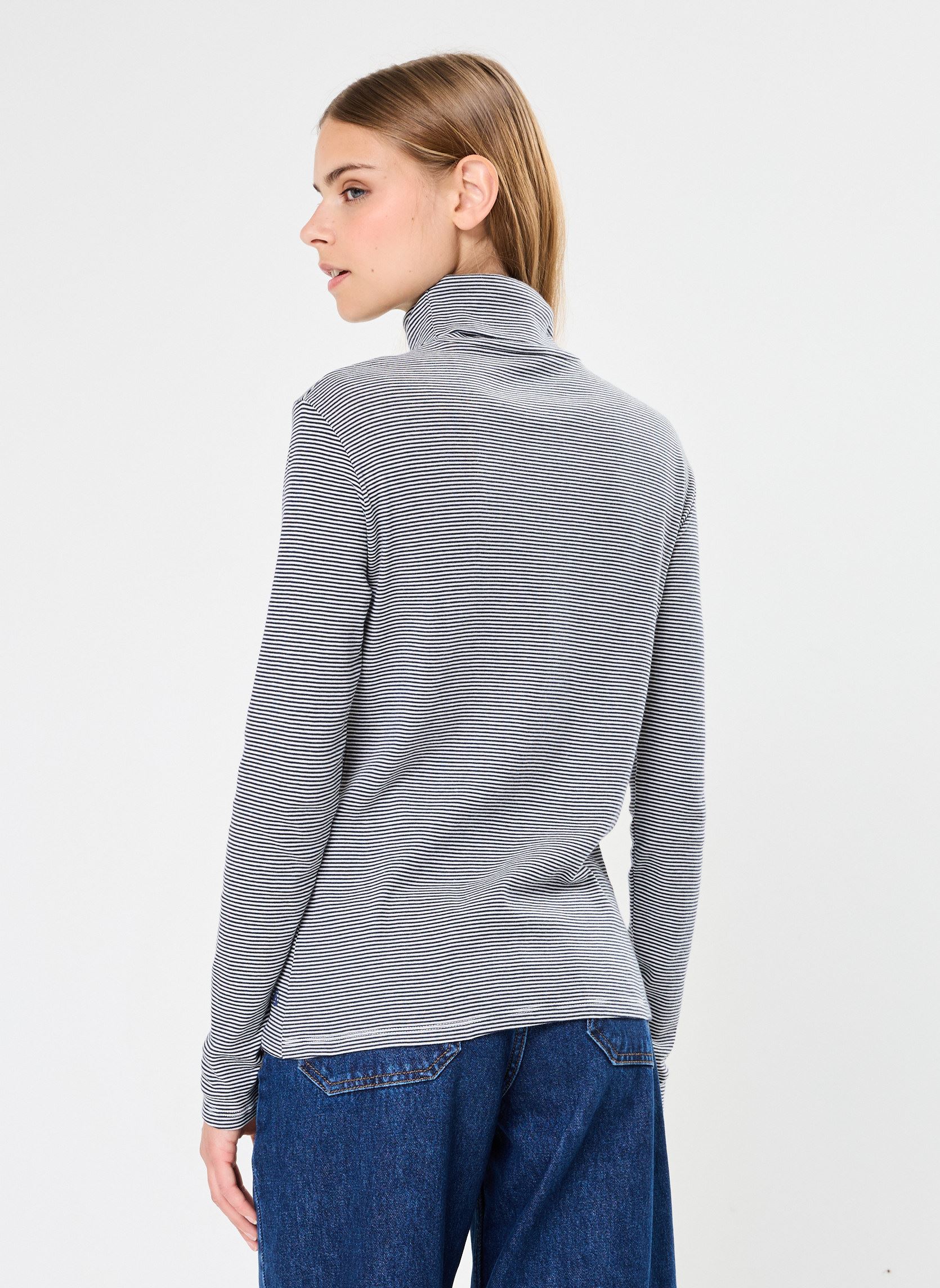 Langarm-T-Shirts Sous Pull ML A0BLO01 damen blau Petit Bateau Langarm-T-Shirts Sous Pull ML A0BLO01 damen blau SMOKING/MARSHMALLOW