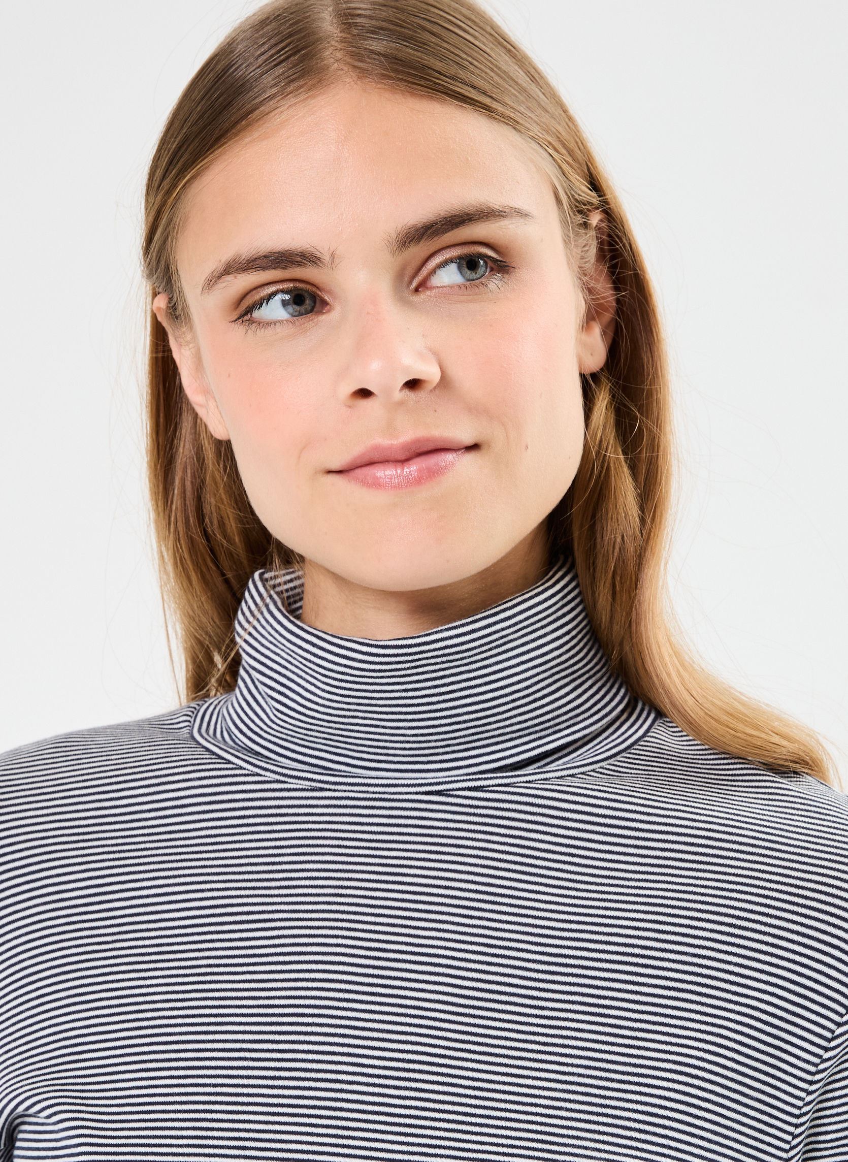 Langarm-T-Shirts Sous Pull ML A0BLO01 damen blau Petit Bateau Langarm-T-Shirts Sous Pull ML A0BLO01 damen blau SMOKING/MARSHMALLOW