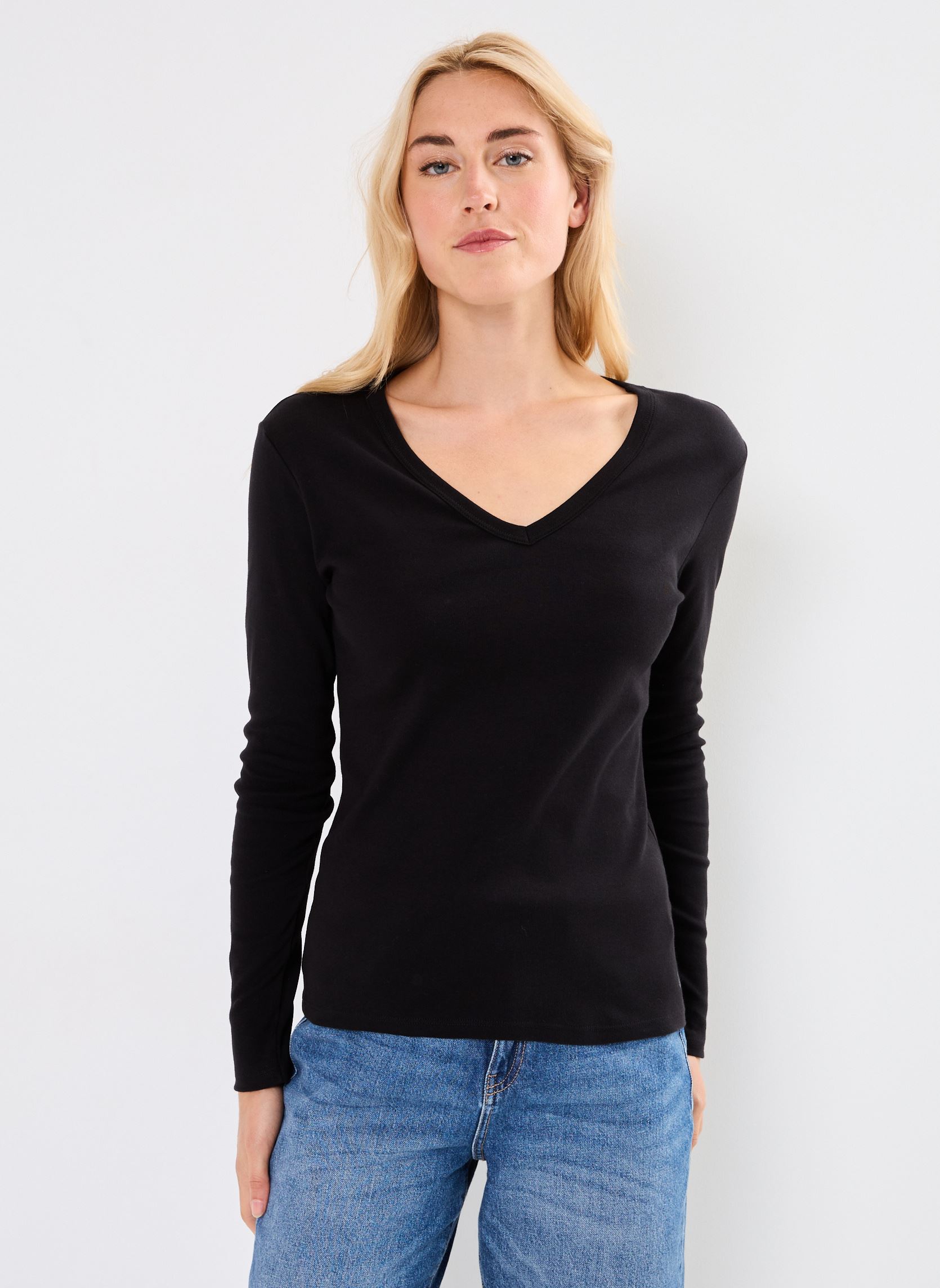 Vêtements Petit Bateau T shirt 'iconique manches longues col V pour Accessoires - vue 3