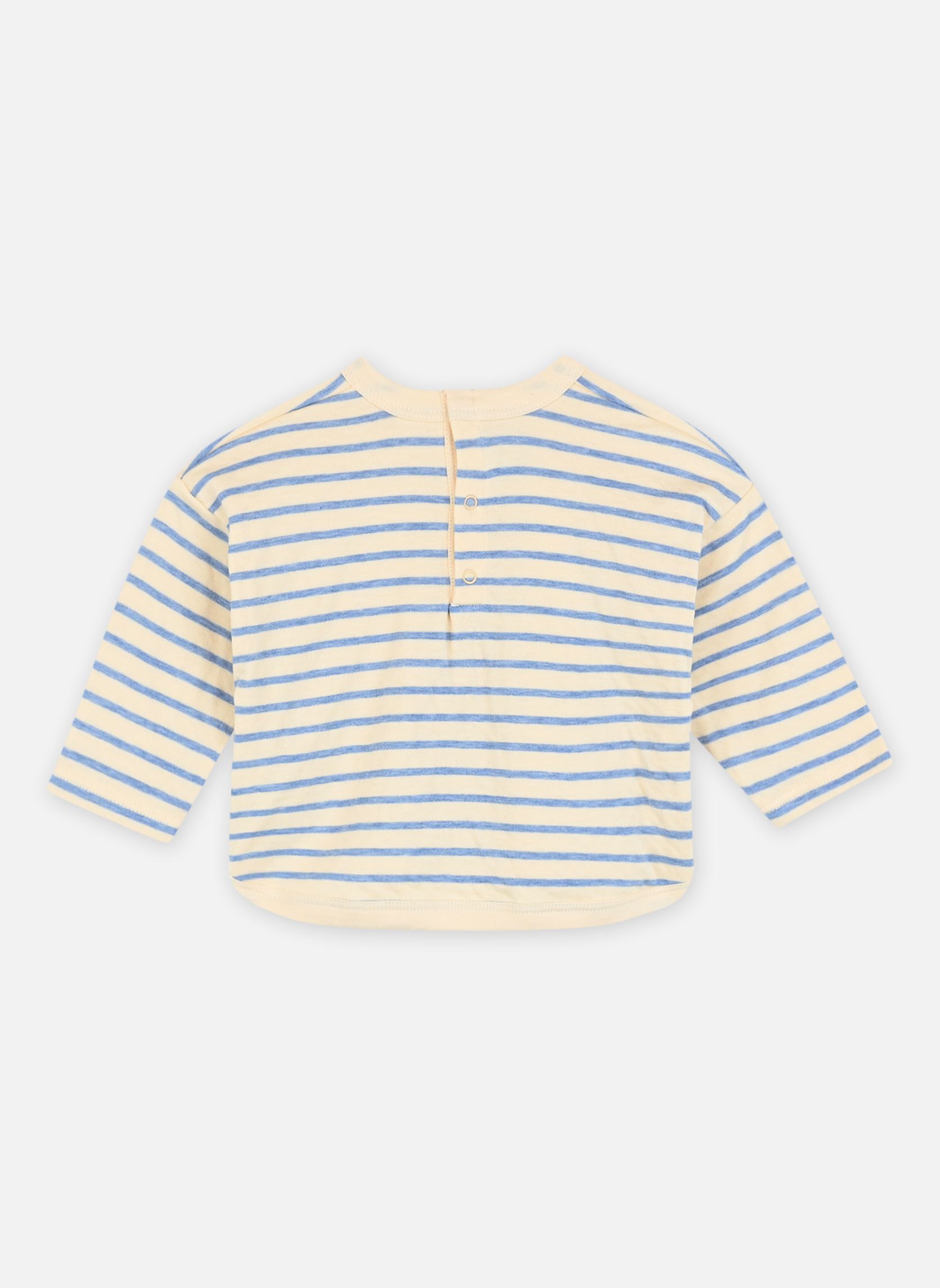 Tee-shirts manches longues Tirayure garçon blanc Petit Bateau Tee-shirts manches longues Tirayure garçon blanc AVALANCHE/SKY CHINE