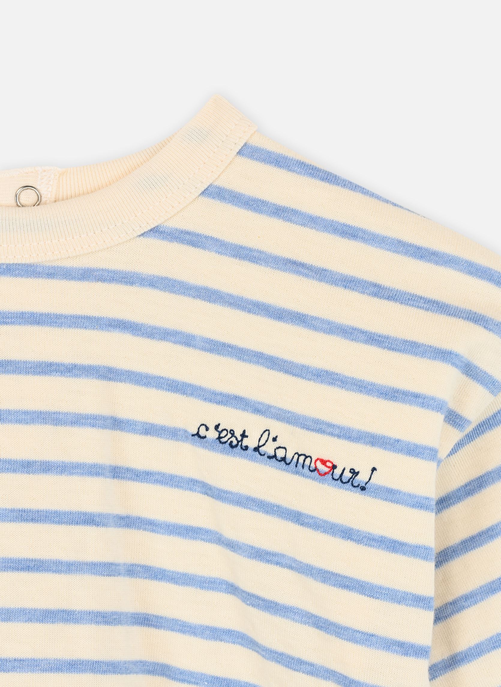 Tee-shirts manches longues Tirayure garçon blanc Petit Bateau Tee-shirts manches longues Tirayure garçon blanc AVALANCHE/SKY CHINE
