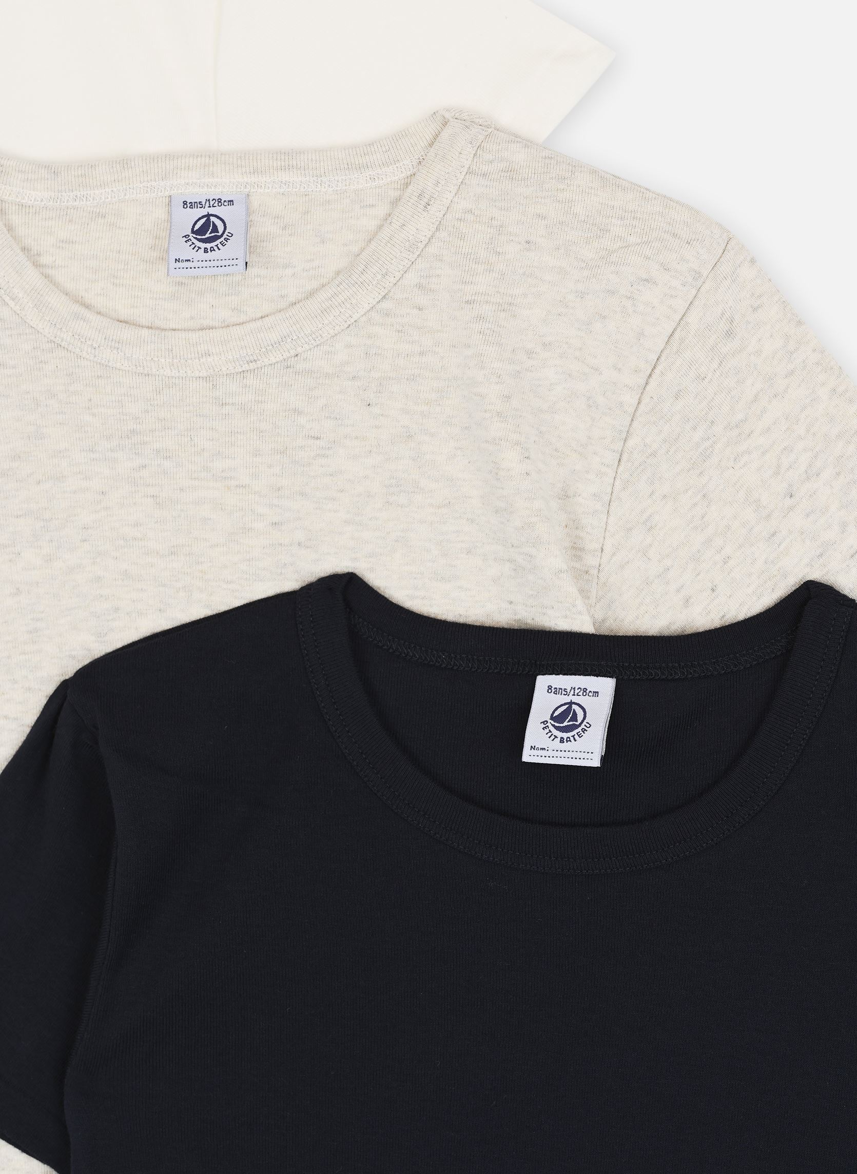 Petit Bateau A0a0s, Maglietta A Maniche Corte Bimbo 0-24, Bianco, 3 Mesi