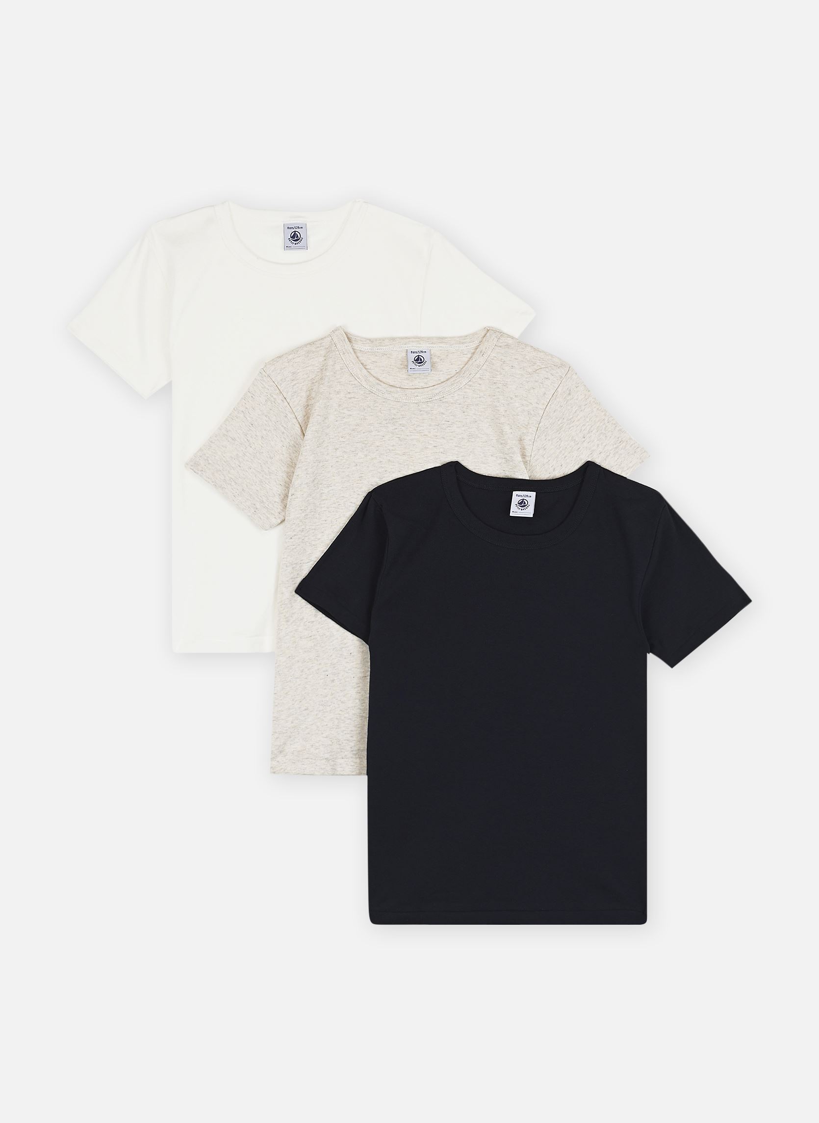 Vêtements Petit Bateau Lot de 3 Tee Shirts Manches Courtes Unis pour Accessoires