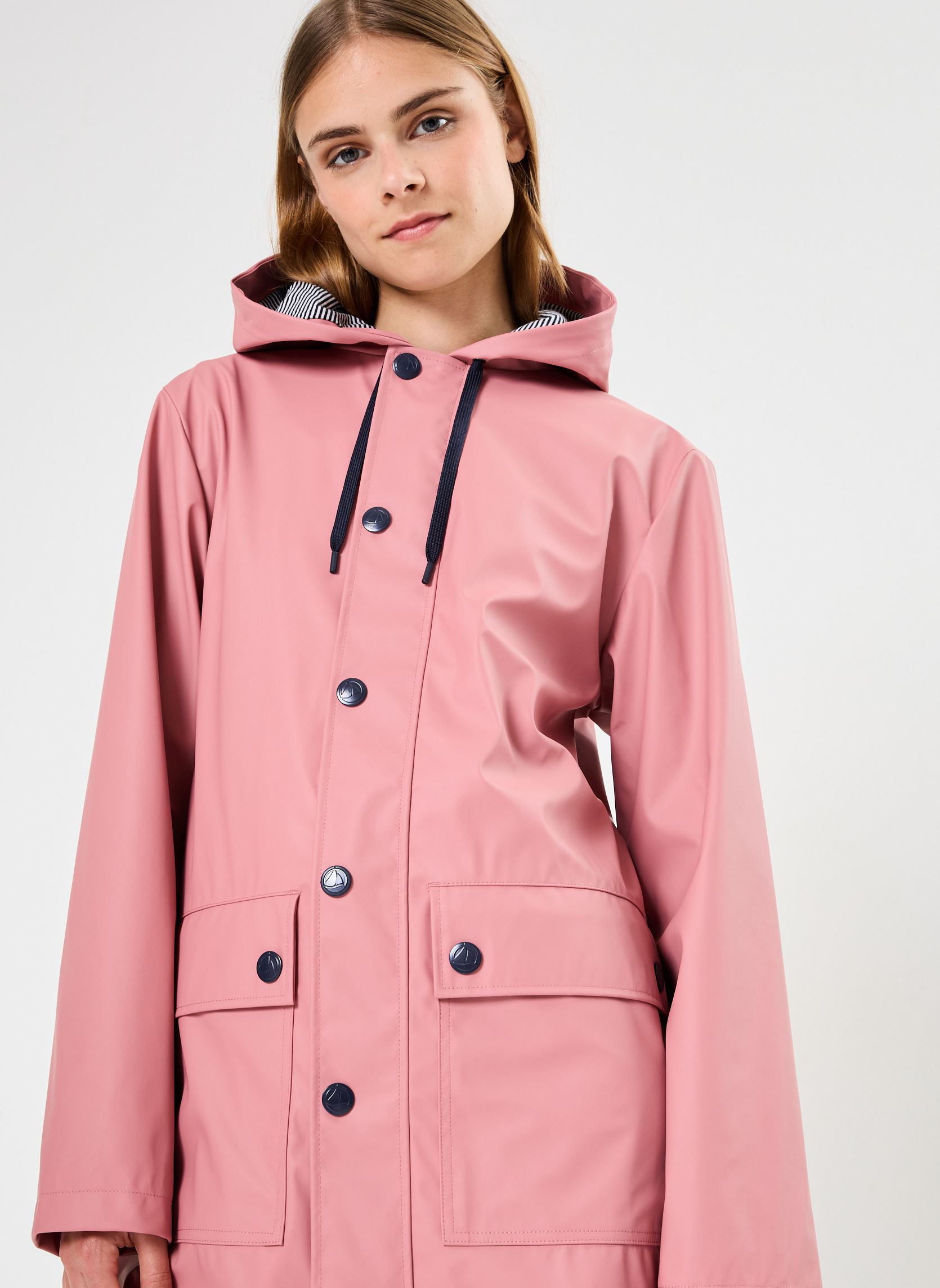 Vestes imperméable Tasse femme rose Petit Bateau Vestes imperméable Tasse femme rose rosewood