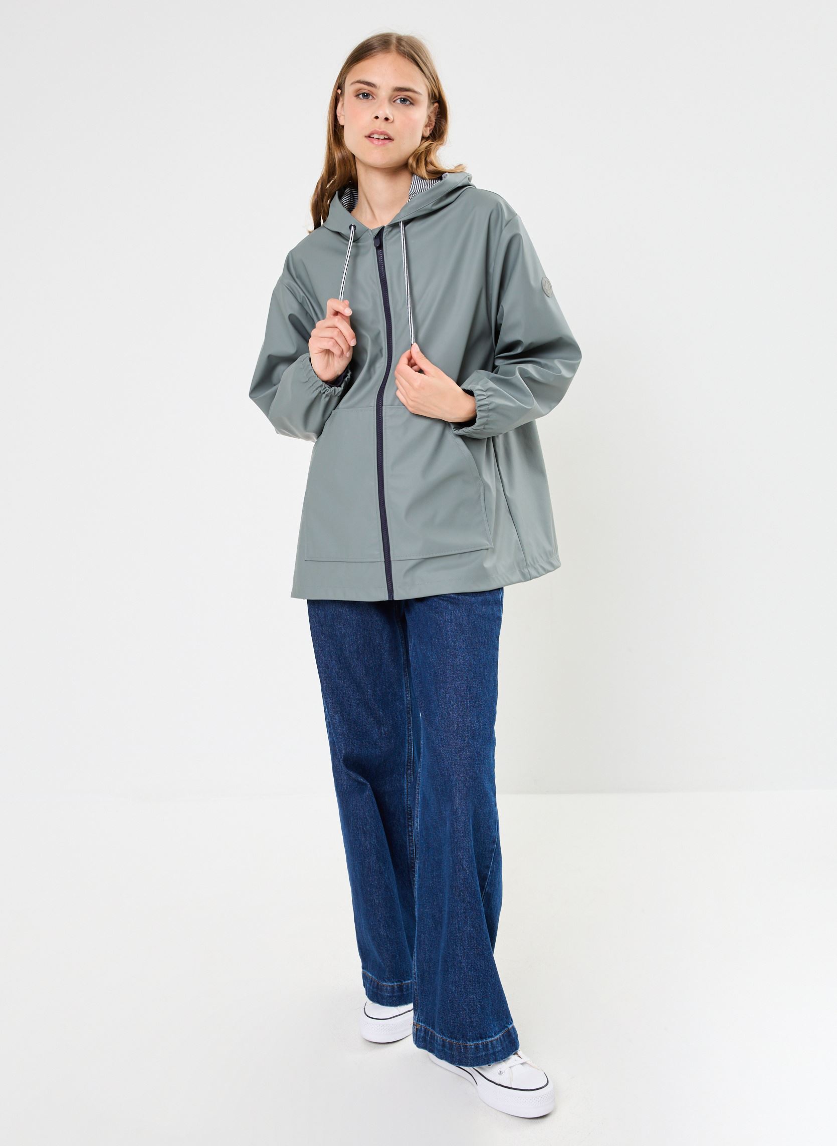 Regenjacken Ciré Court Femme damen grau Petit Bateau Regenjacken Ciré Court Femme damen grau Thuya