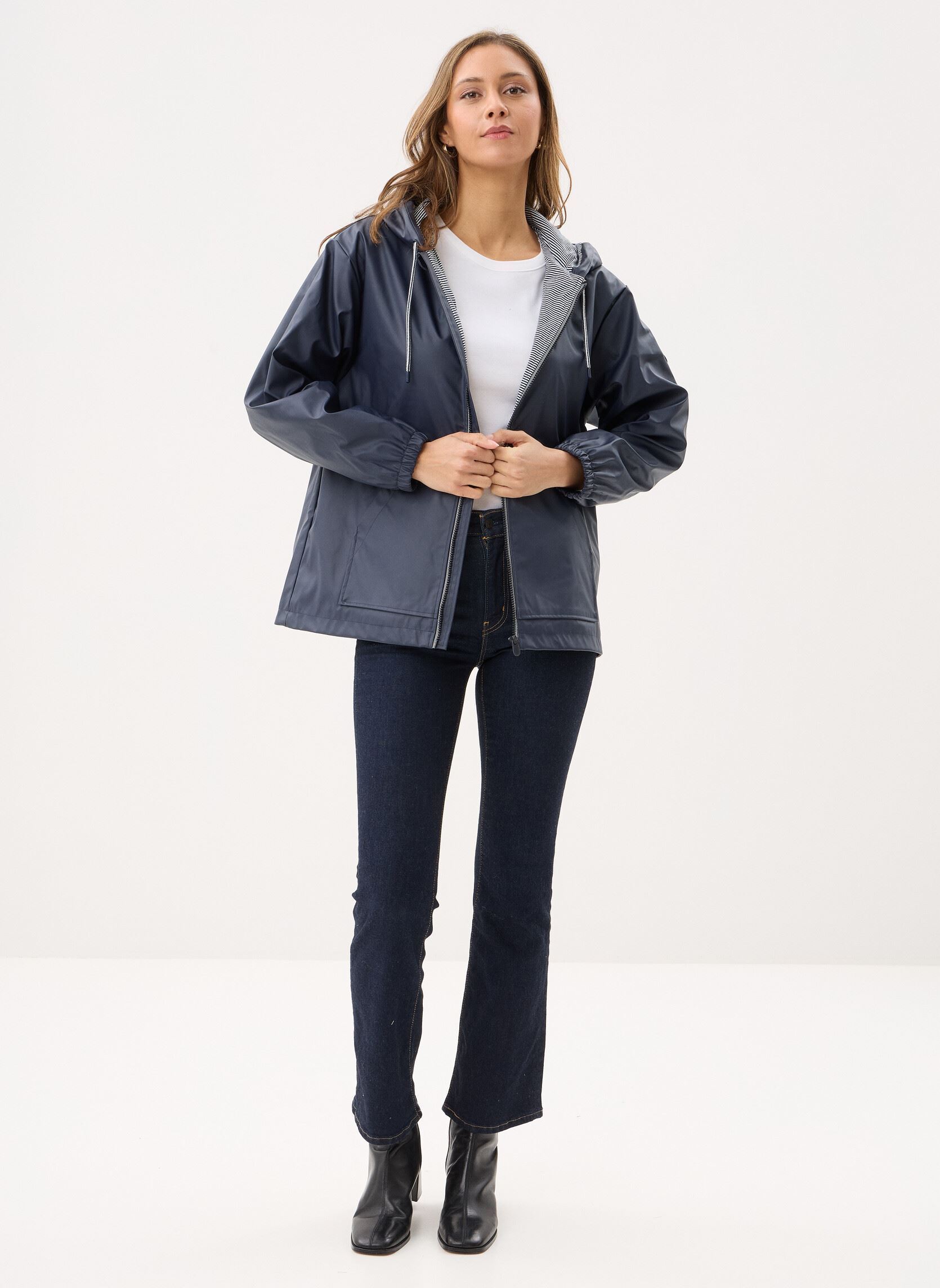 Regenjassen Ciré Court Femme dames blauw Petit Bateau Regenjassen Ciré Court Femme dames blauw Smoking