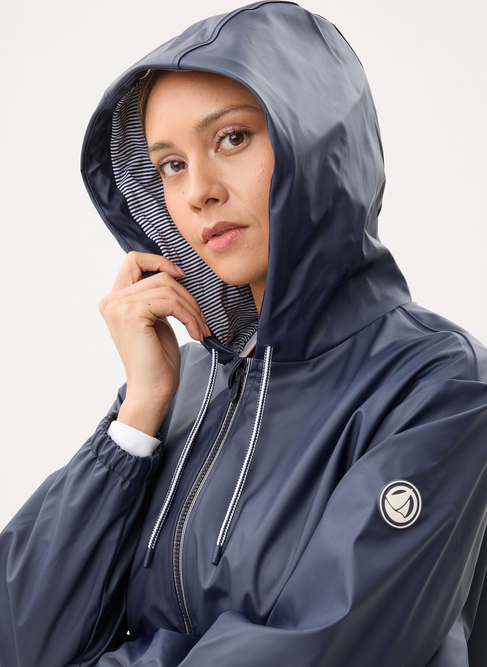 Regenjassen Ciré Court Femme dames blauw Petit Bateau Regenjassen Ciré Court Femme dames blauw Smoking