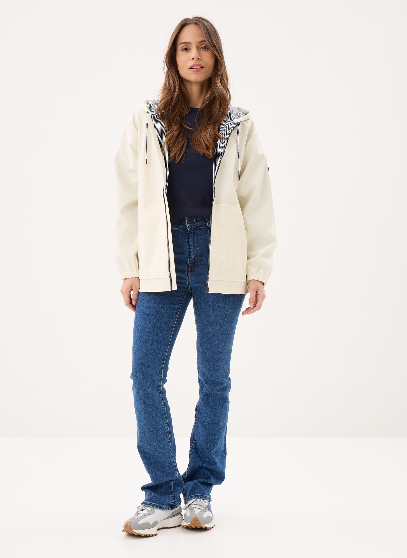 Regenjacken Ciré Court Femme damen weiß Petit Bateau Regenjacken Ciré Court Femme damen weiß MILK