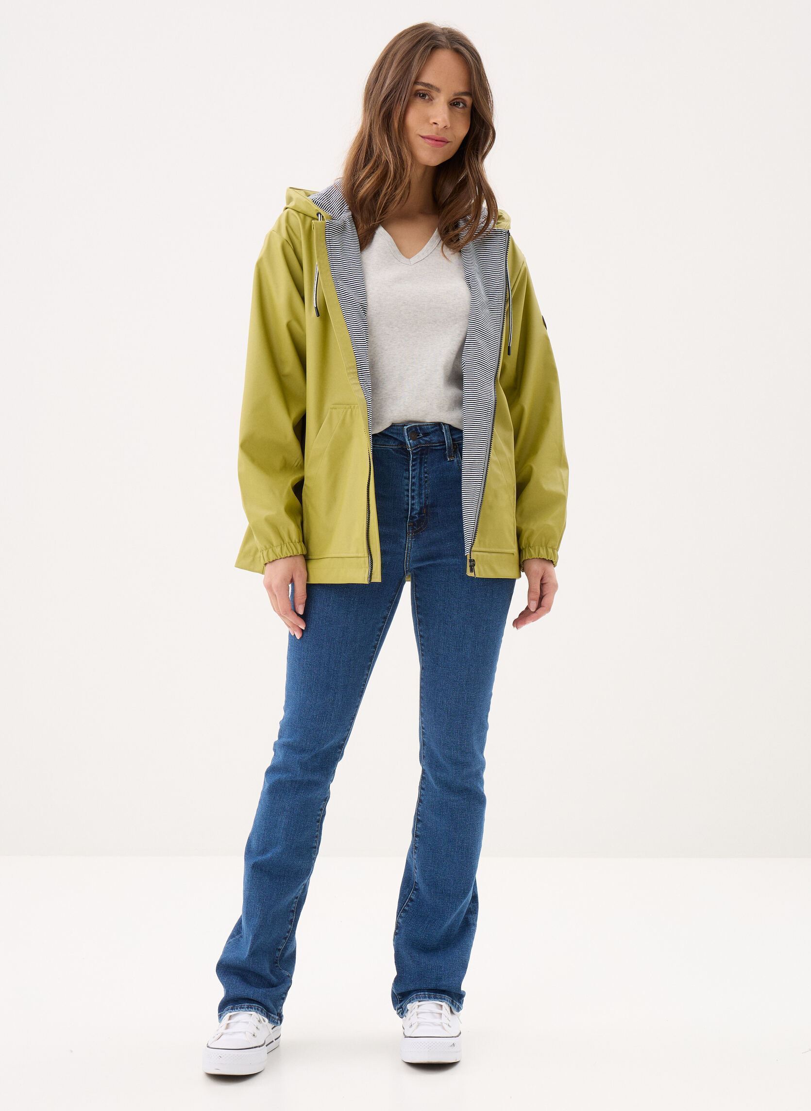 Regenjassen Ciré Court Femme dames groen Petit Bateau Regenjassen Ciré Court Femme dames groen Moss
