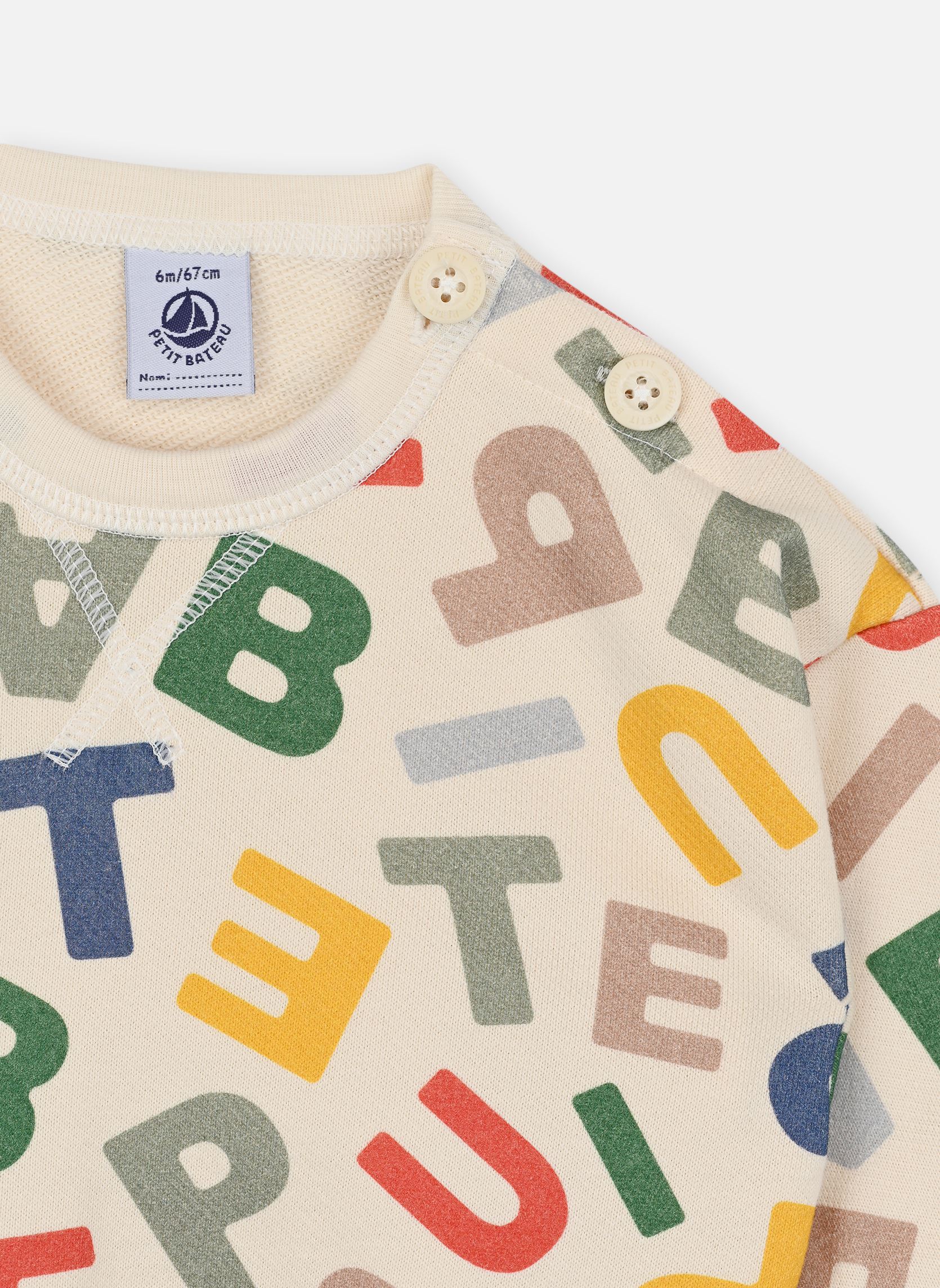 Sweatshirts Tetris jungen weiß Petit Bateau Sweatshirts Tetris jungen weiß AVALANCHE/MULTICO