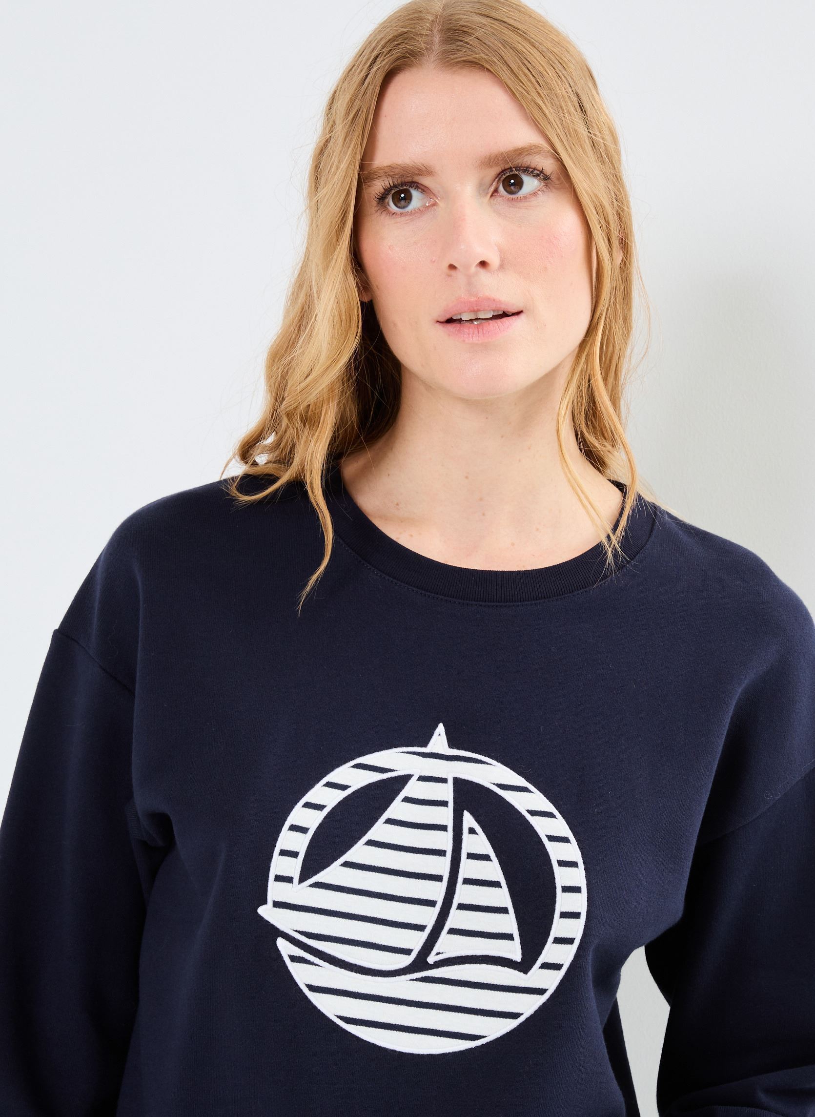 Sweater Tierce dames blauw Petit Bateau Sweater Tierce dames blauw Smoking