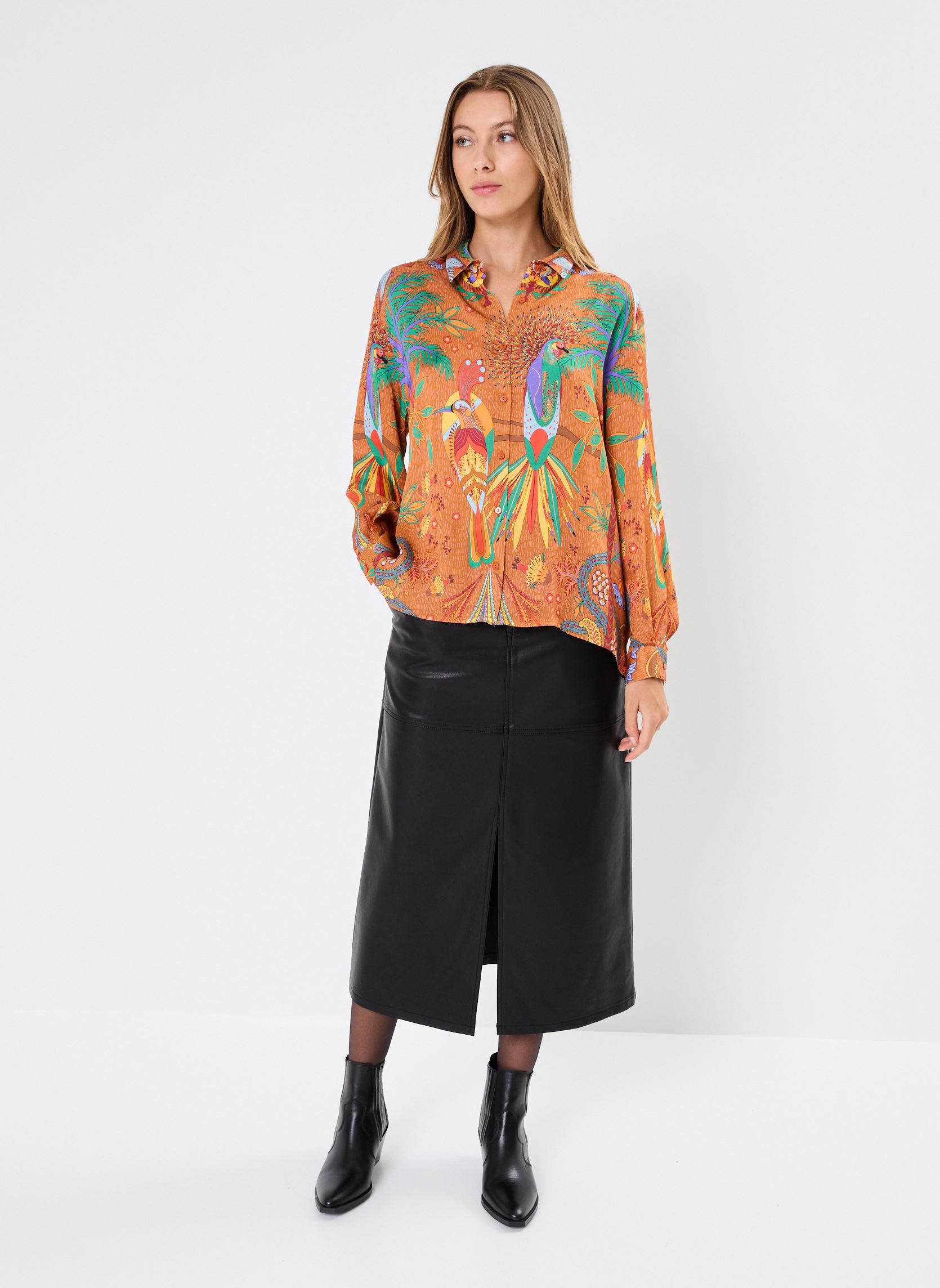 Camicie a maniche lunghe Bonaventure Magic India donna arancione Wild Camicie a maniche lunghe Bonaventure Magic India donna arancione Terracotta