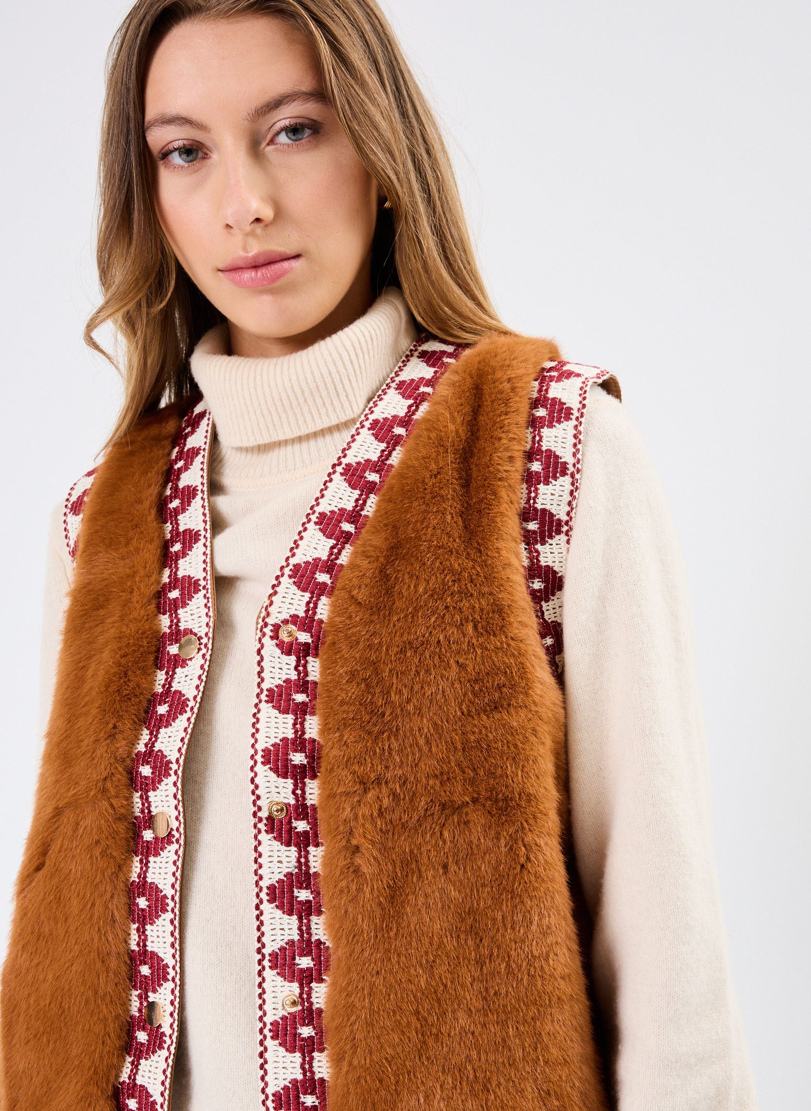 Strickjacken und Westen Demba damen braun Wild Strickjacken und Westen Demba damen braun Caramel