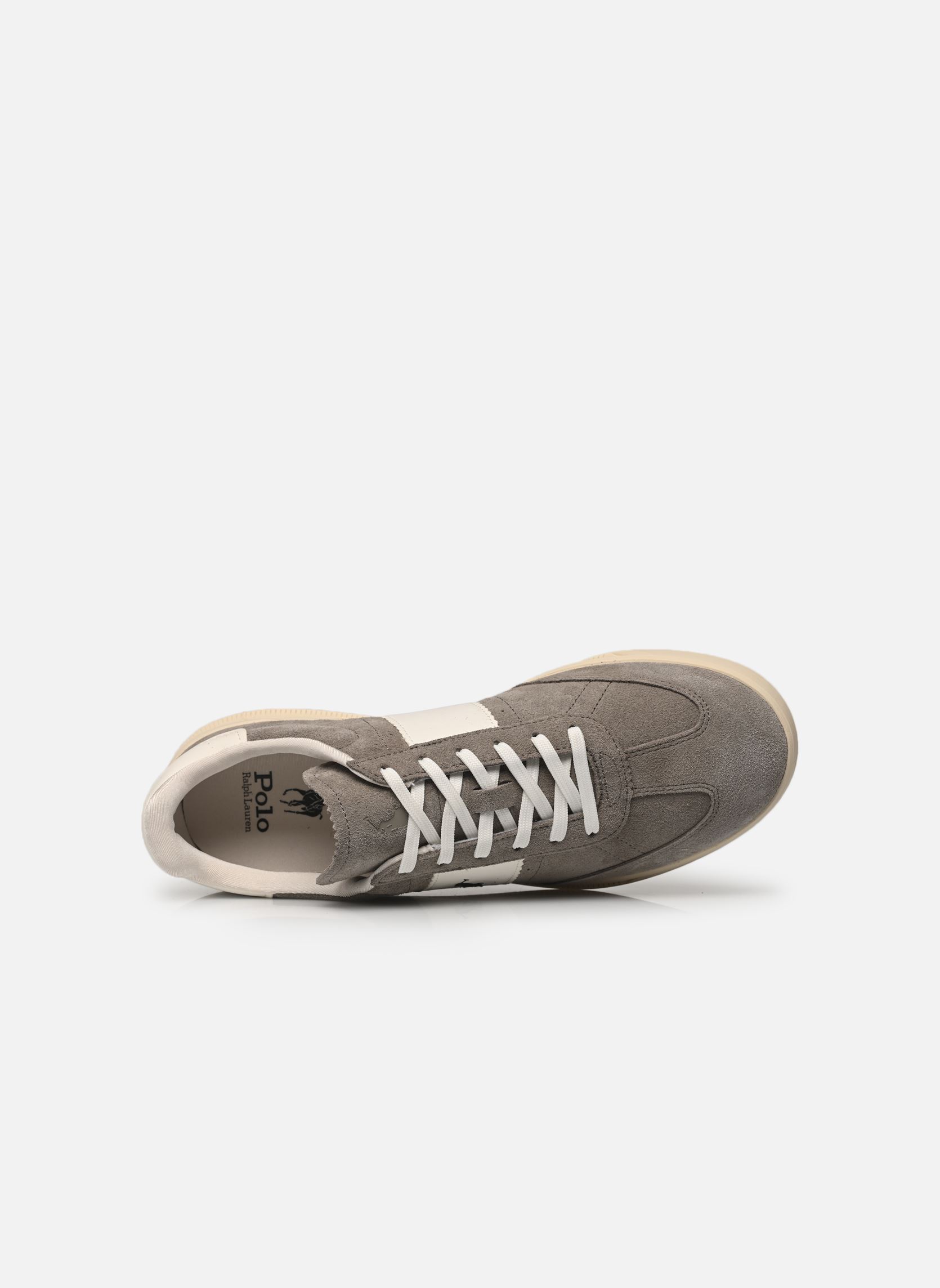 Baskets HRT AERA PP-SNEAKERS-LOW TOP LACE homme gris Polo Ralph Lauren Baskets HRT AERA PP-SNEAKERS-LOW TOP LACE homme gris EARTH GREY/DECKWASH WHITE