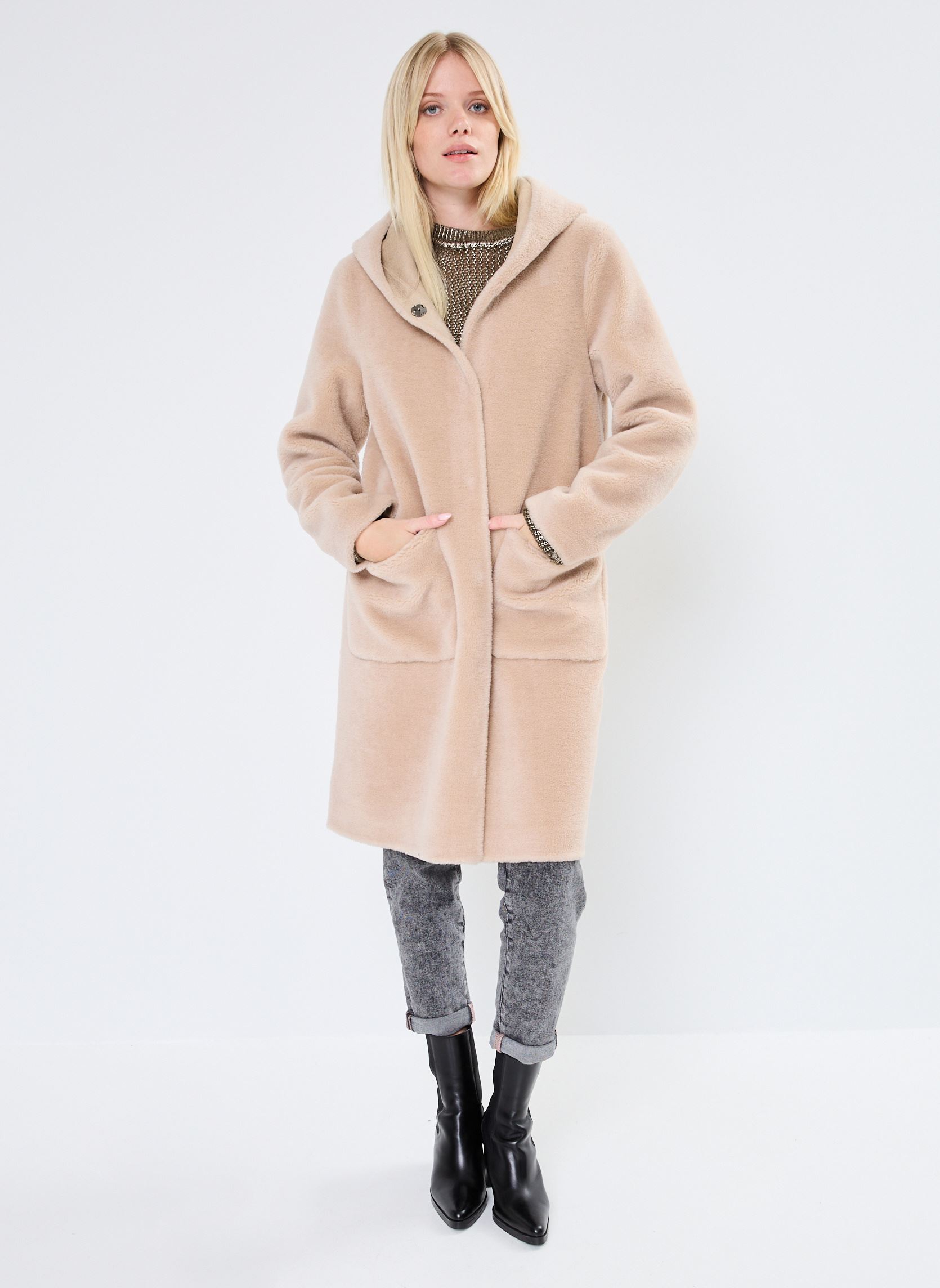 Manteaux ANGELIQUE - REVERSIBLE femme beige Oakwood Manteaux ANGELIQUE - REVERSIBLE femme beige Cafe