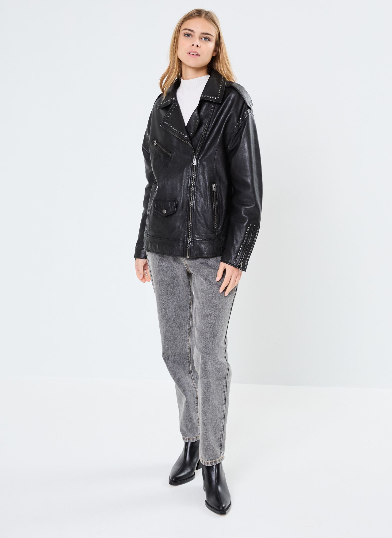 Lederjacken LOULOU damen schwarz Oakwood Lederjacken LOULOU damen schwarz Noir