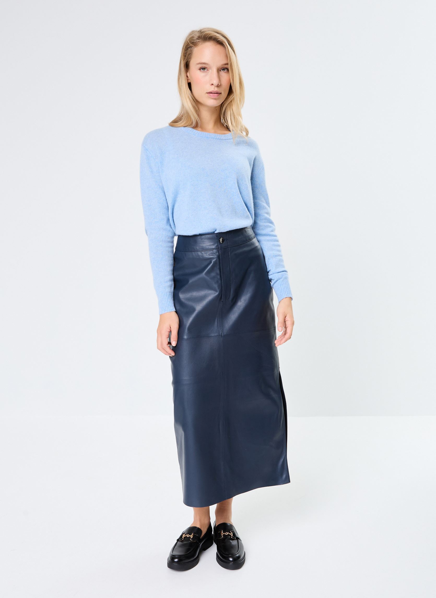 Jupes mi-longues MENTOLA femme bleu Oakwood Jupes mi-longues MENTOLA femme bleu Bleu marine